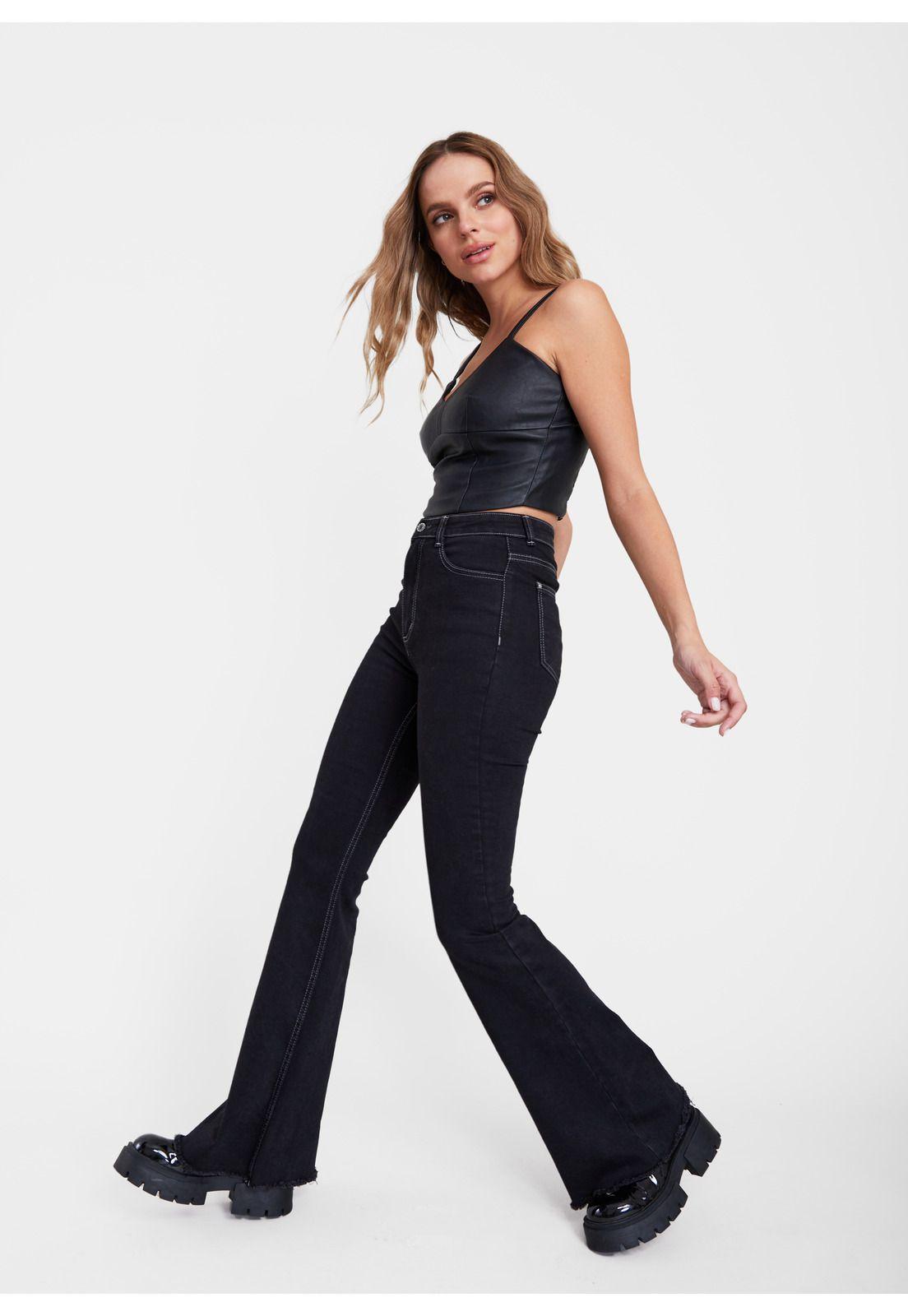 Polera Roxy Crop PU Negro Efesis-1