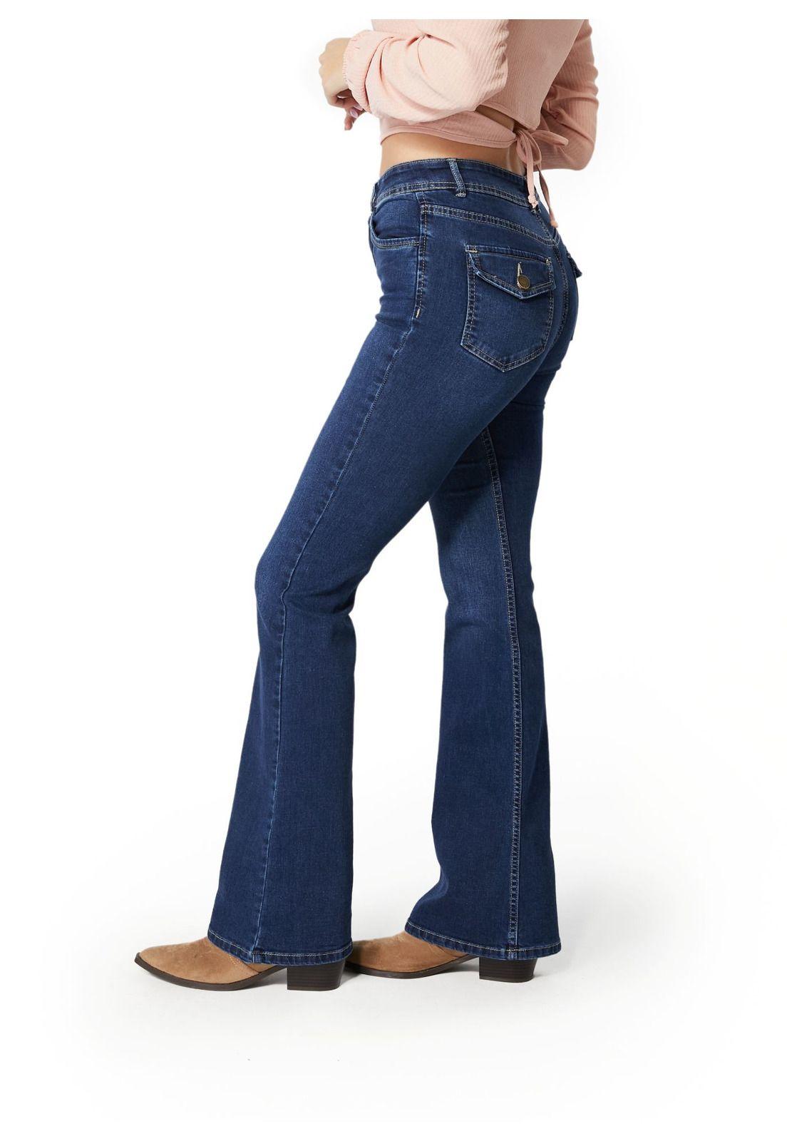 JEANS FEEL FLARE BOLSILLO C/ TAPETAS AZUL EFESIS-3