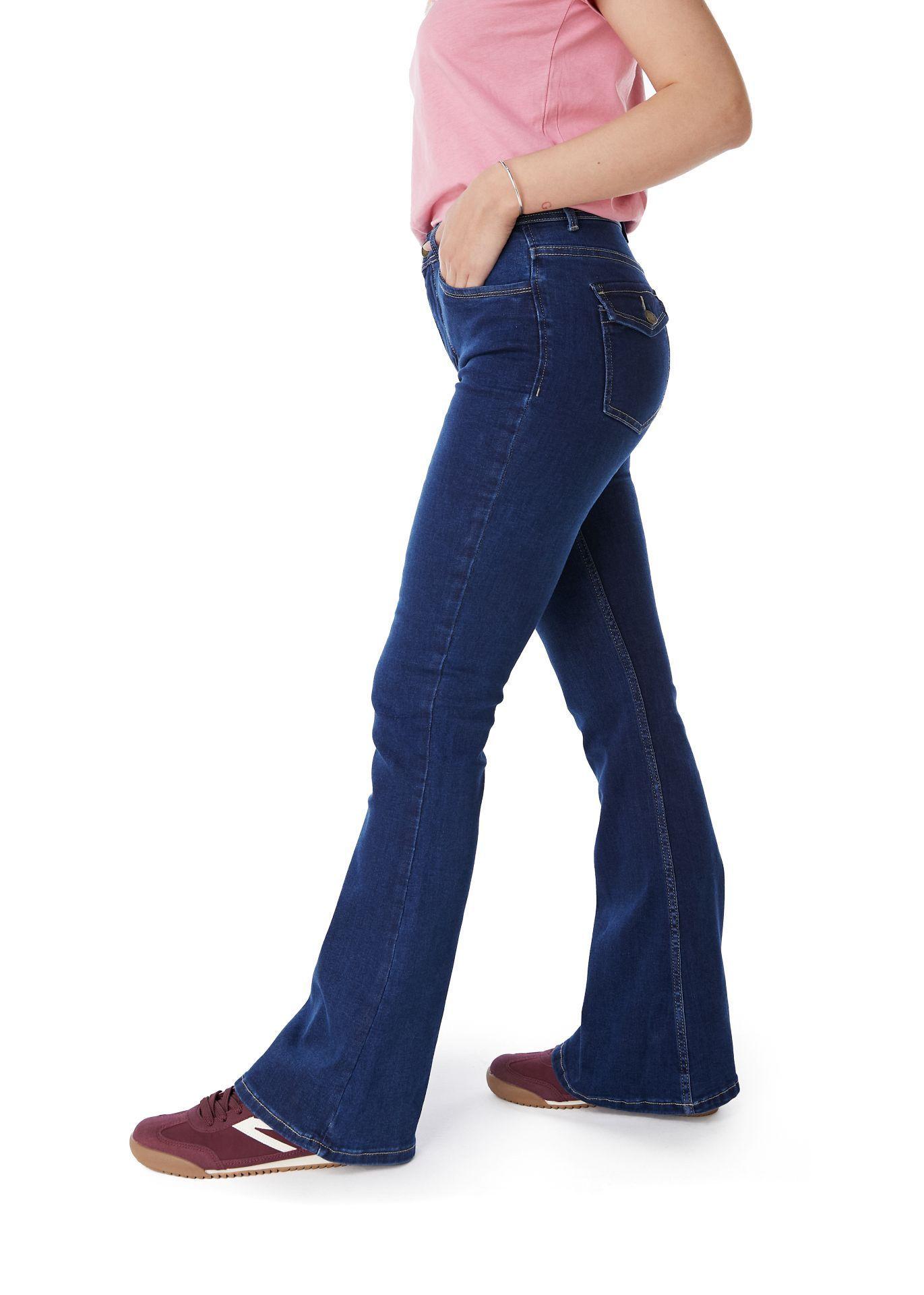 JEANS FEEL FLARE BOLSILLO C/ TAPETAS AZUL EFESIS-1