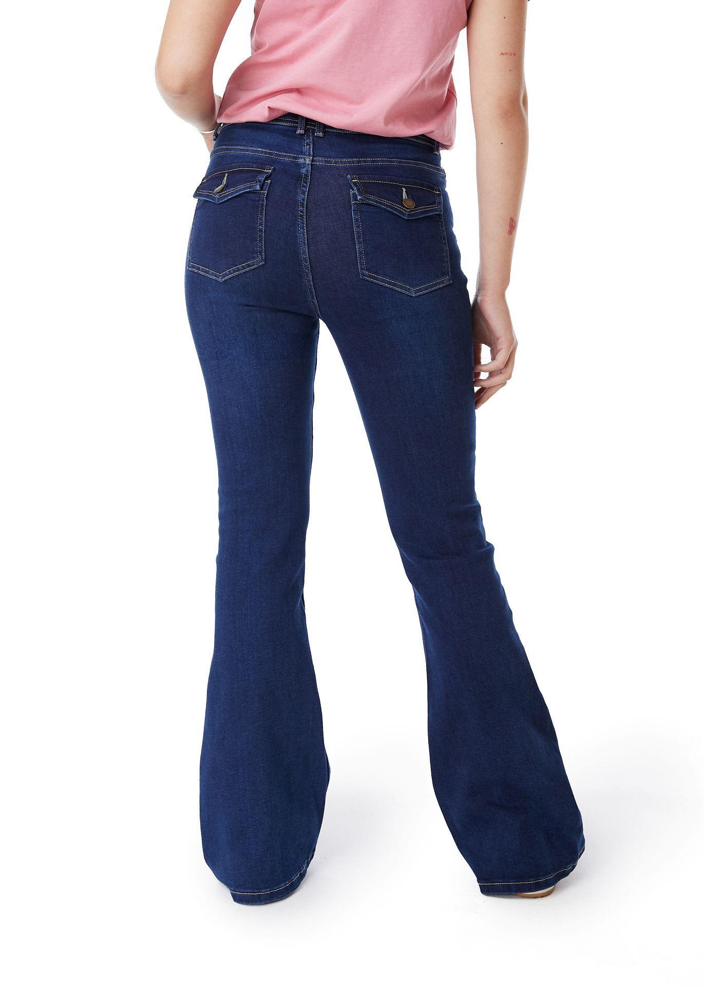 JEANS FEEL FLARE BOLSILLO C/ TAPETAS AZUL EFESIS-2