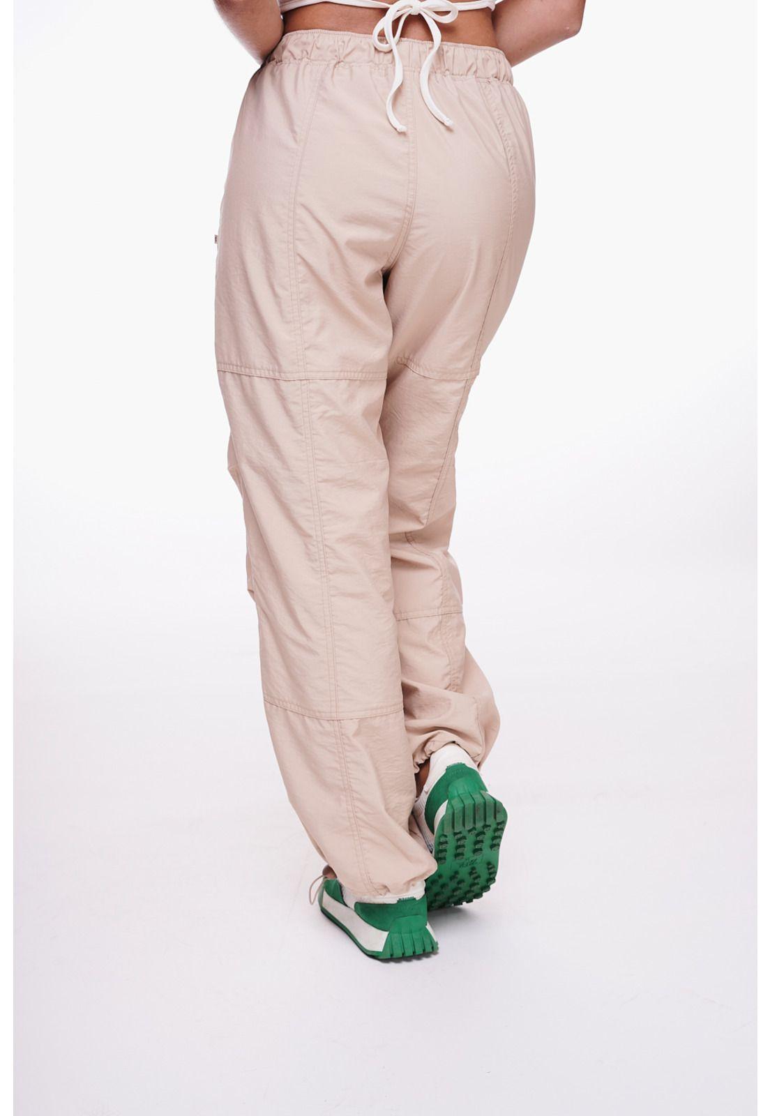 Pantalón Novo Parachutte Hilo Contratono Beige Efesis-3