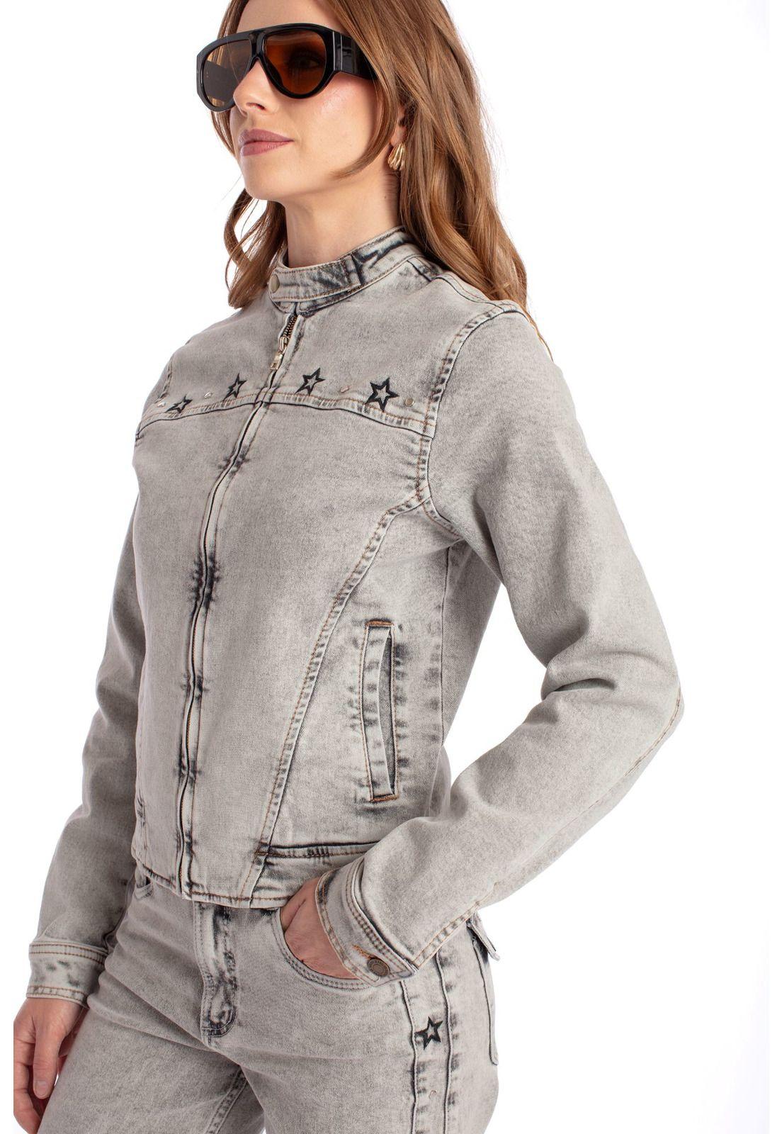CHAQUETA YARA SLIM FIT C/ CIERRE GRIS EFESIS-4