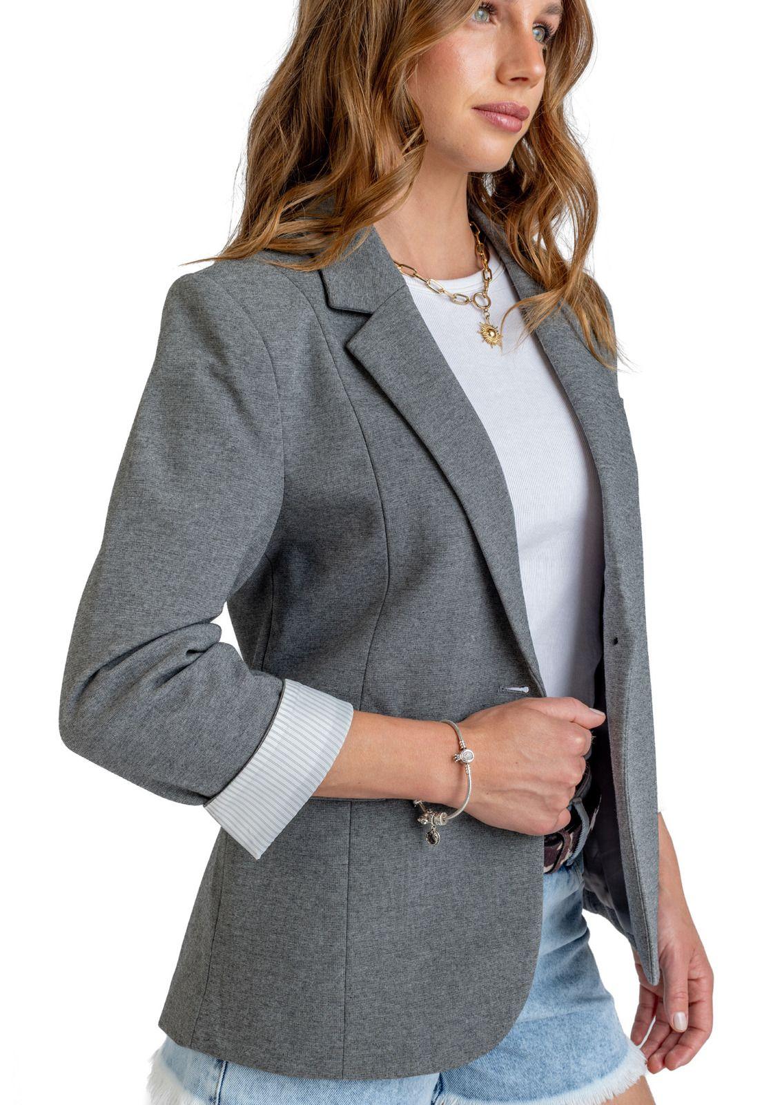 BLAZER BLAZ REGULAR MANGA ROLL UP GRIS EFESIS-4