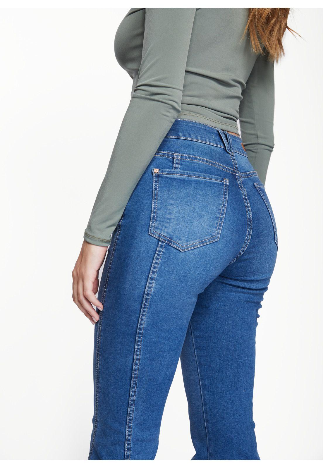 Jeans Bertina Flare Pieza Costado Azul Efesis-2