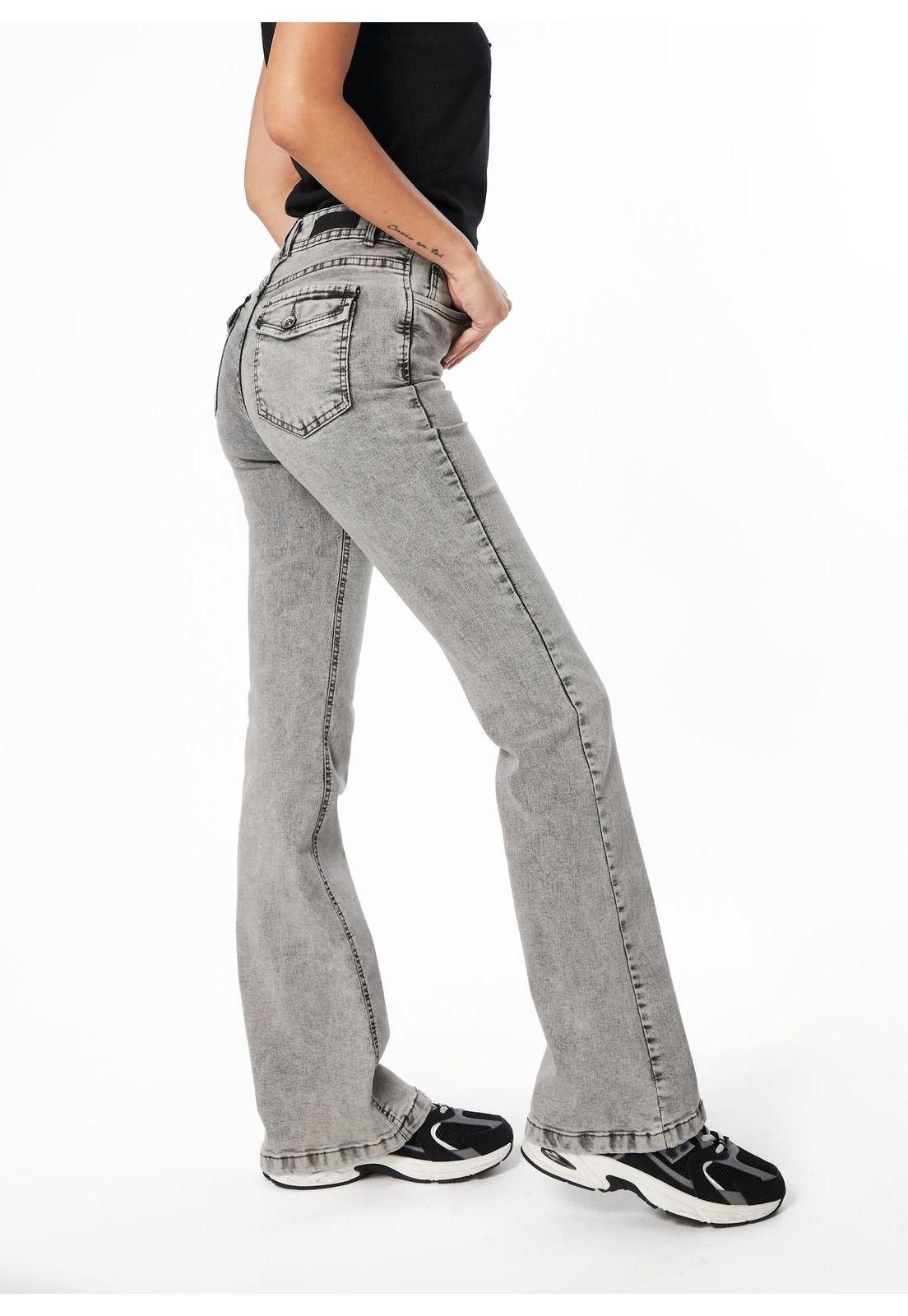 JEANS FEEL FLARE BOLSILLO C/ TAPETAS GRIS EFESIS-2