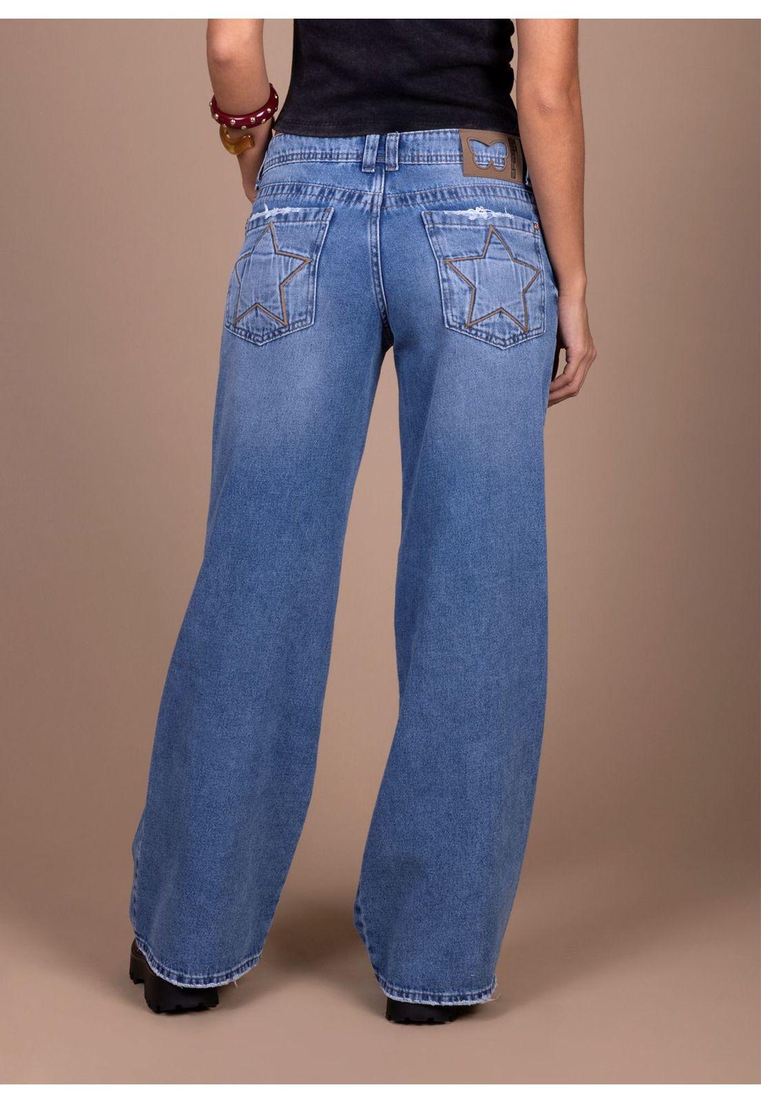 JEANS PUFF WIDE BOLSILLO CON ESTRELLAS AZUL LIGHT EFESIS-3