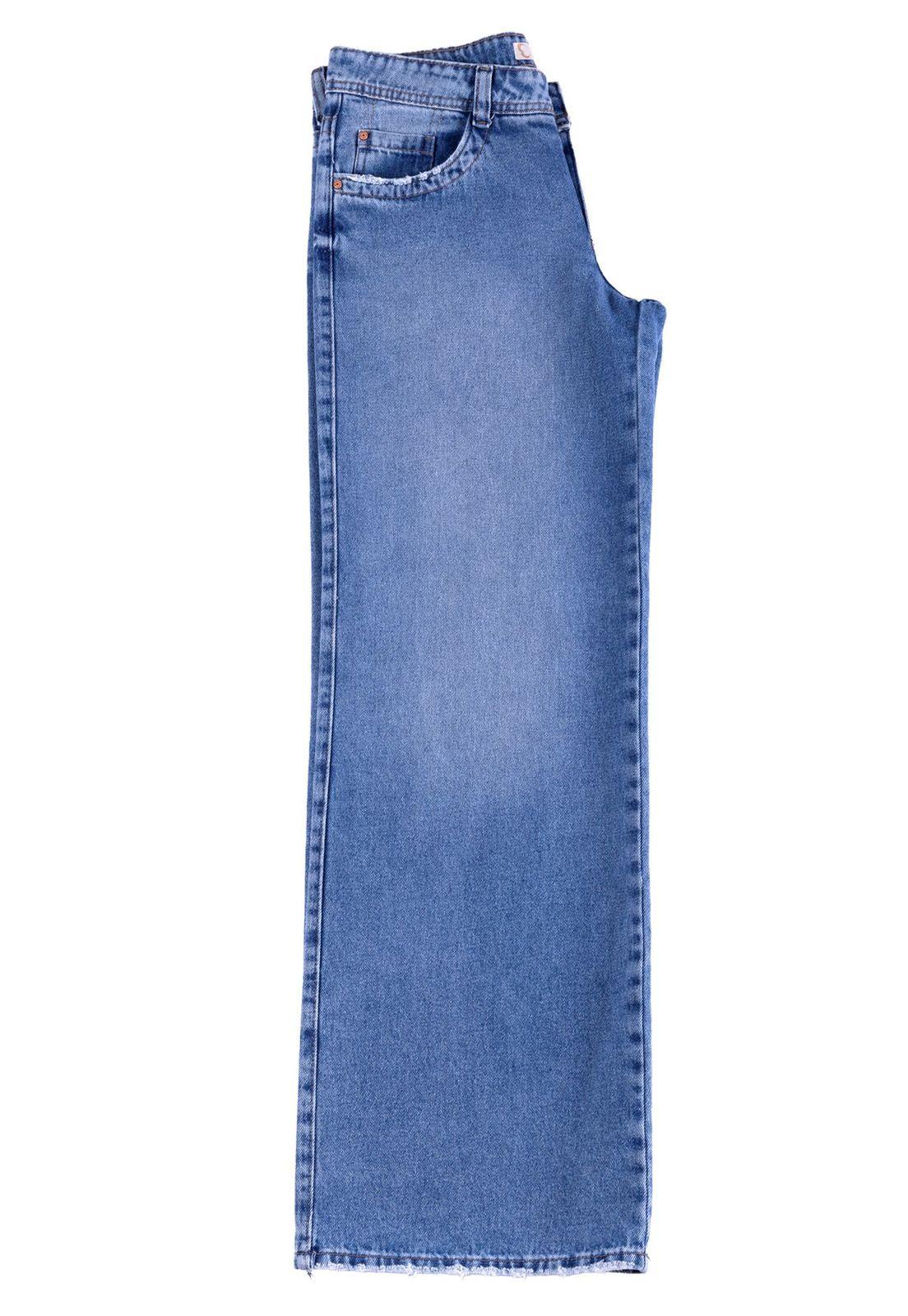 JEANS PUFF WIDE BOLSILLO CON ESTRELLAS AZUL LIGHT EFESIS-5