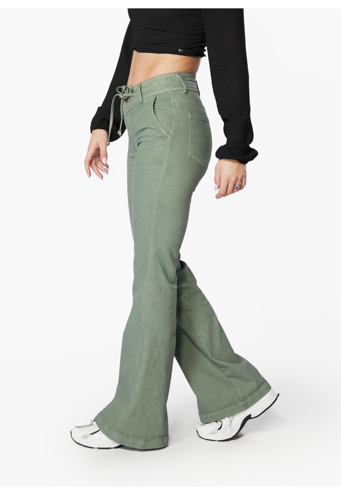 PANTALON MACEIO FLARE PRETINA ANCHA C/ LAZO-2