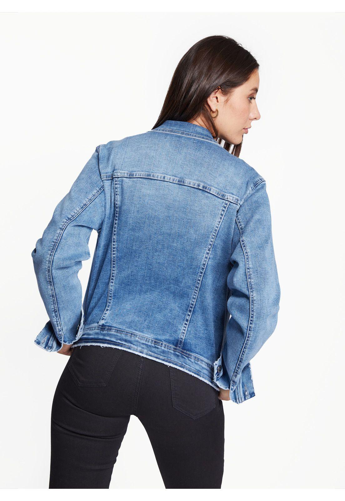 Chaqueta Leo Regular Detalles en Bolsillos Azul Efesis-3