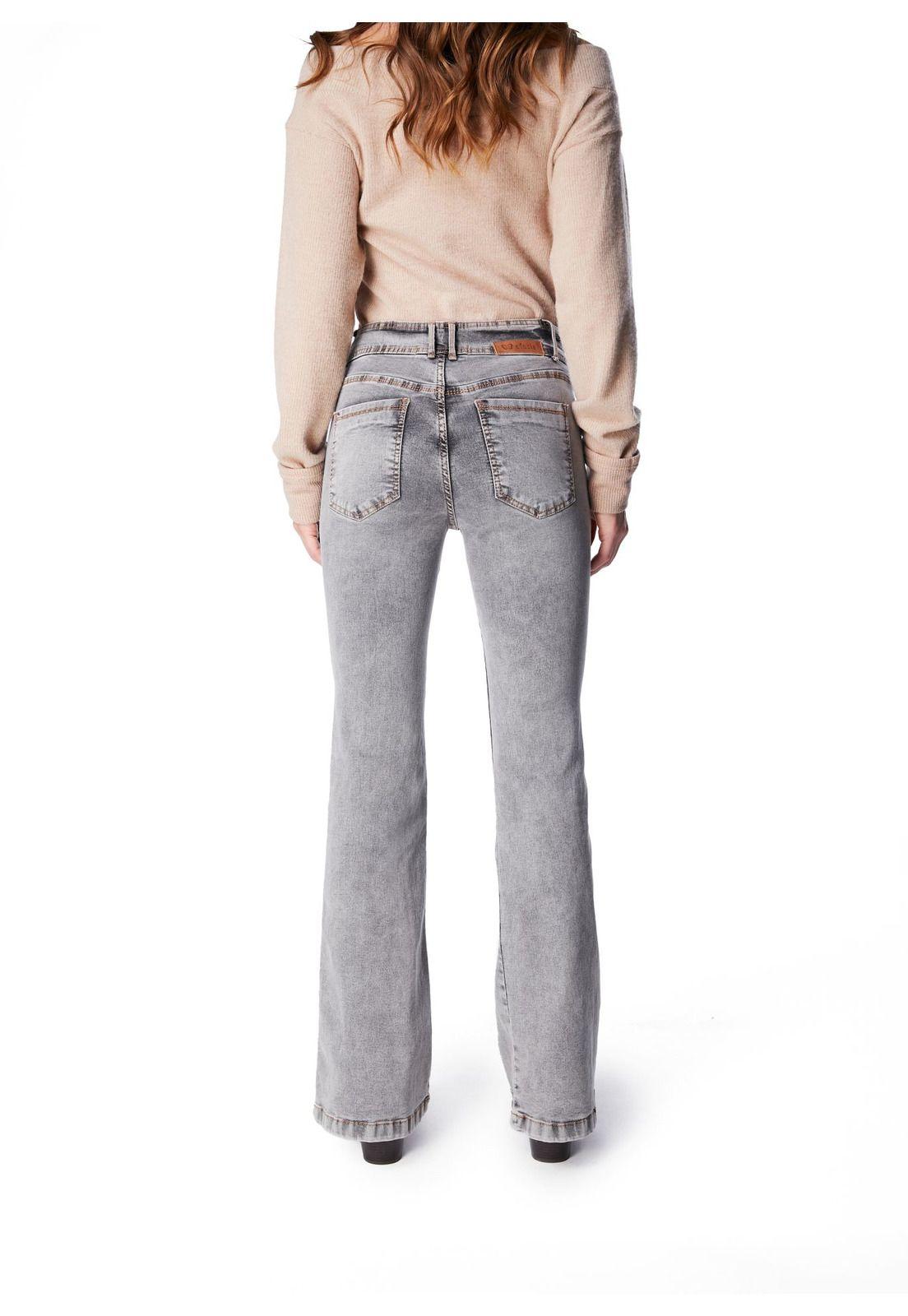 JEANS MACEIO FLARE PRETINA ANCHA C/ LAZO GRIS-3