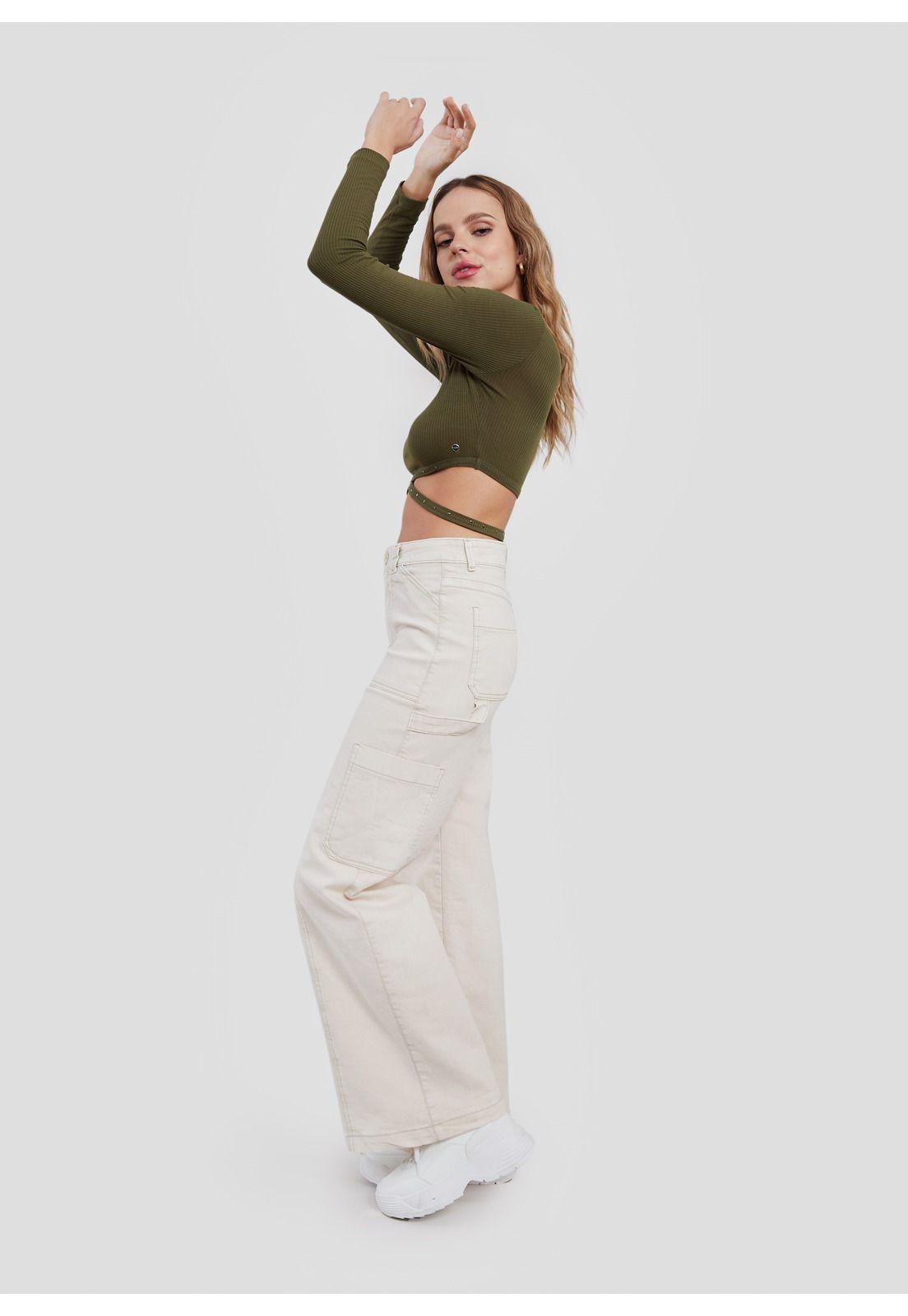 Polera Lia Crop Pabilos Decorativos Verde Efesis-1