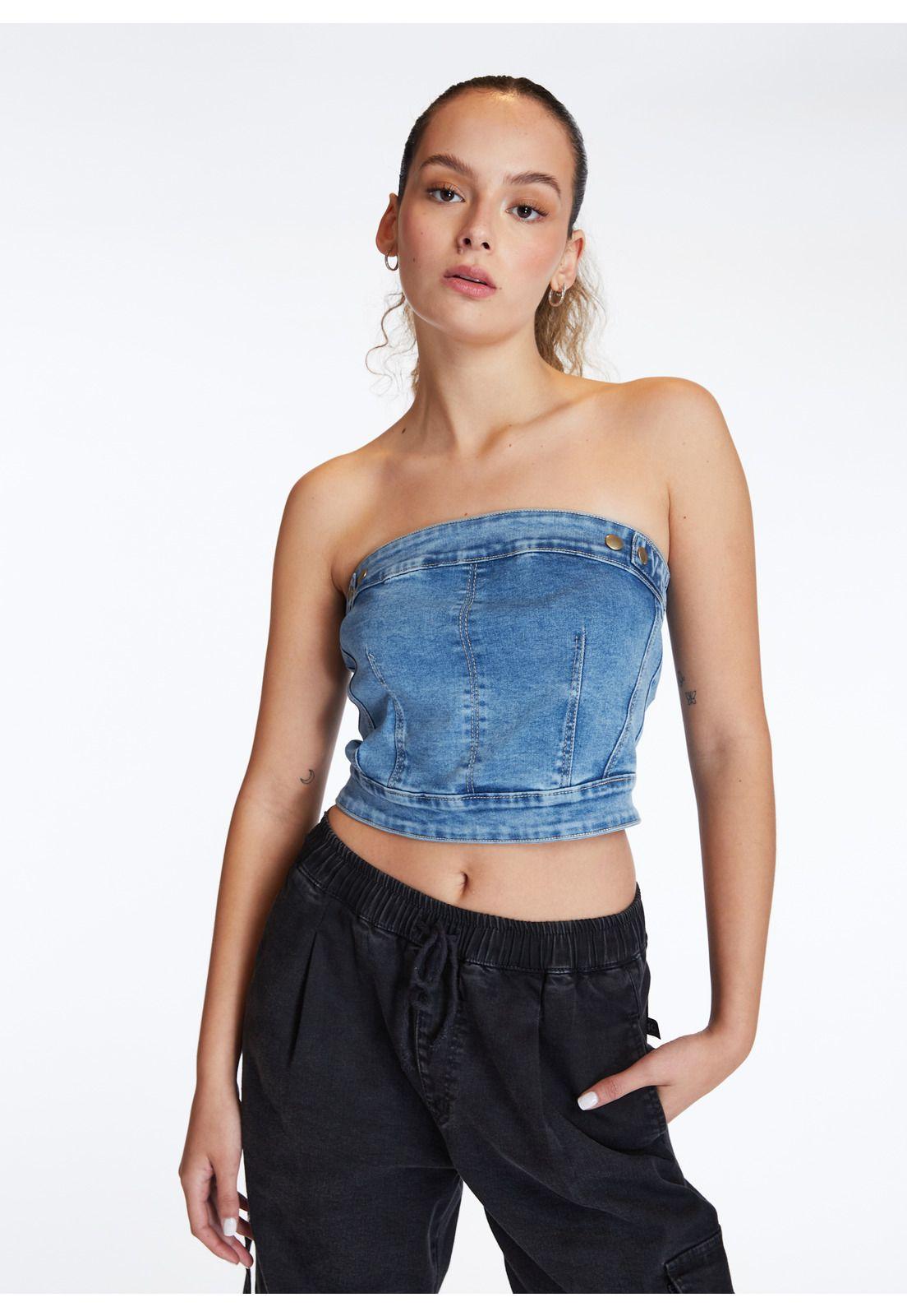 Corset Igna Strapless Azul Efesis-0