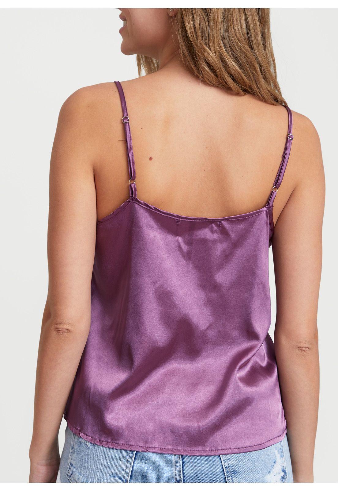 Polera Doll Top Lencero Color Uva Efesis-2