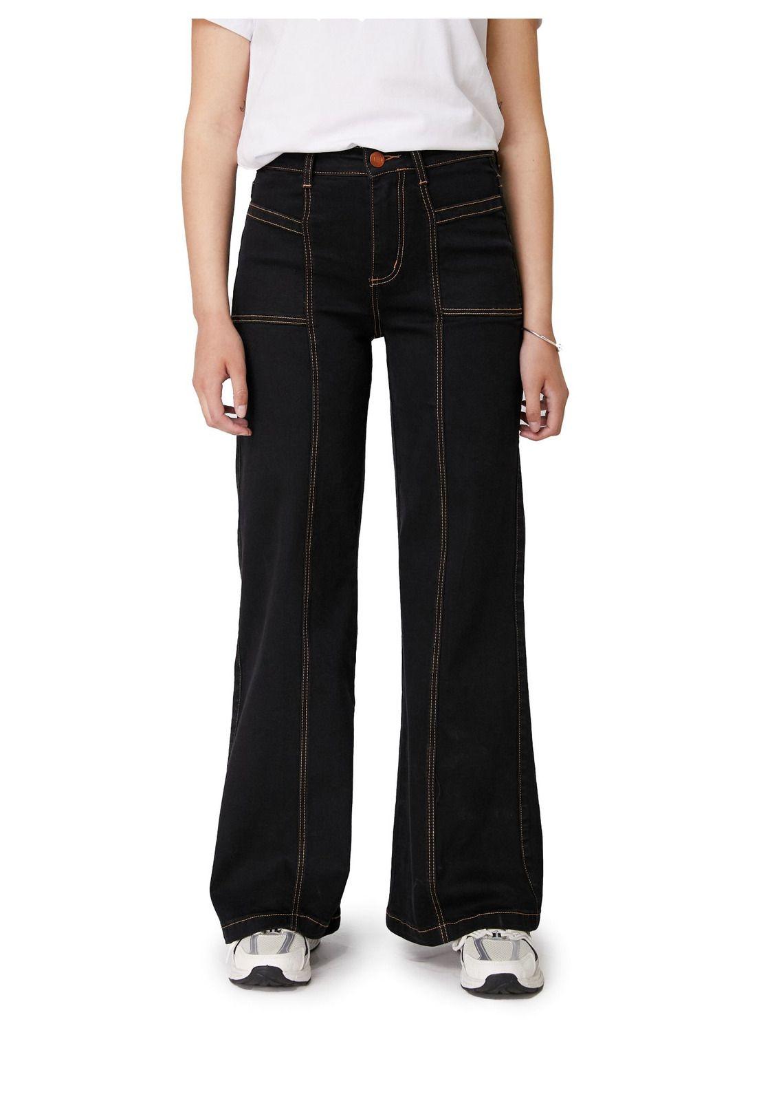 JEANS PIRAGI PALAZZO HILO CONTRATONO  BOLSILLO INCRUSTADO-1