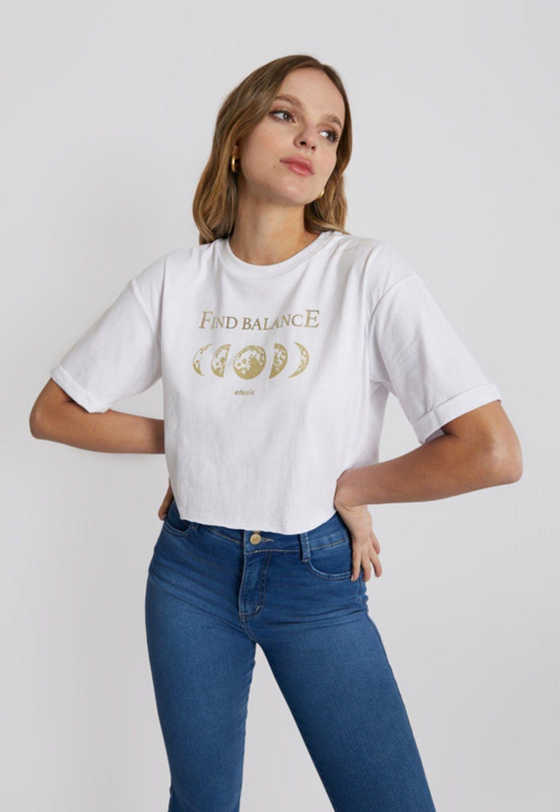 Polera Oversize Crop Amelia Estampada Blanco-0