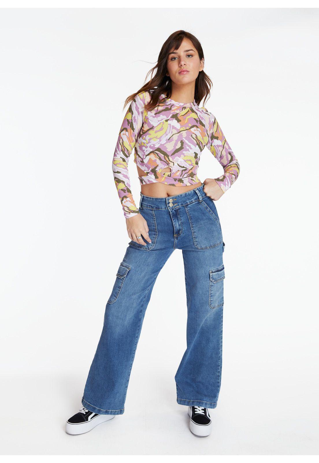 Jeans Naos Palazzo Cargo Azul Efesis-0