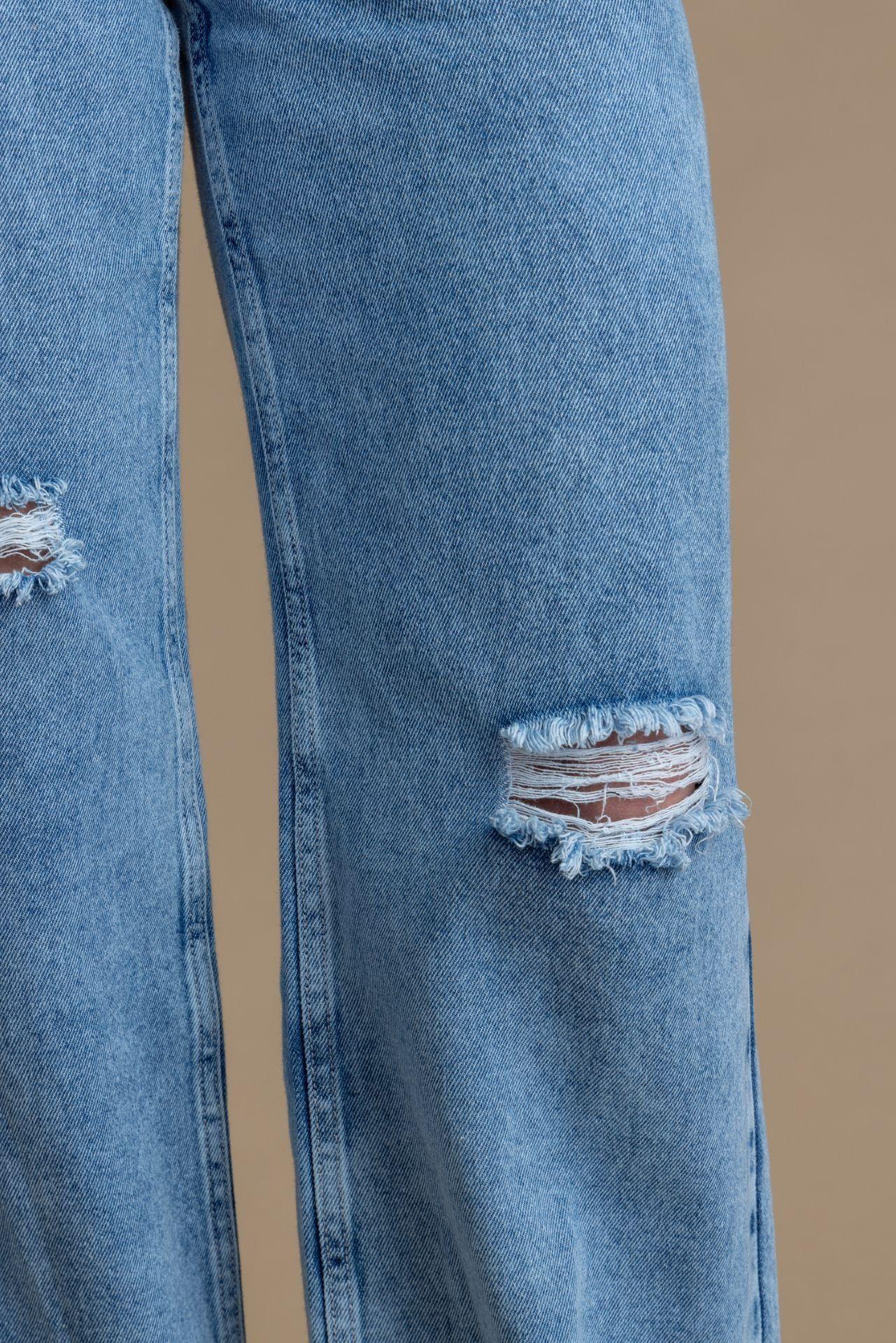 Jeans Mariola Wide Roturas Azul Efesis-4
