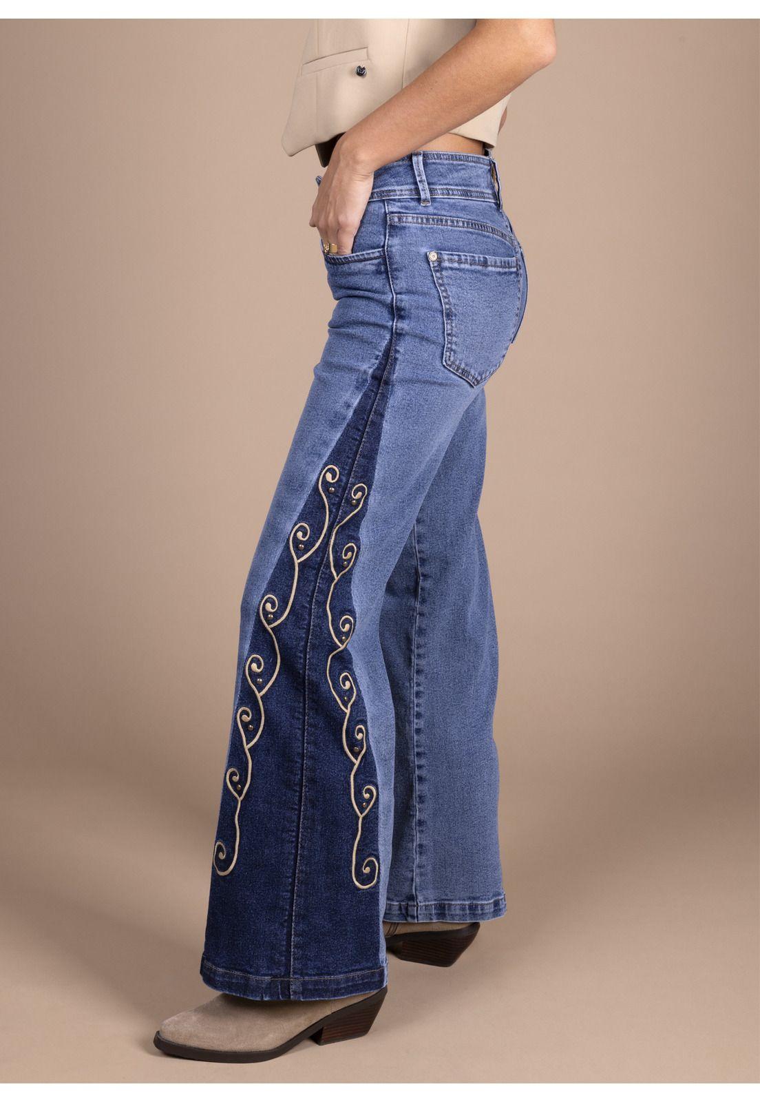 JEANS VIRGO PALAZZO BORDADO Y TACHAS AZUL EFESIS-3