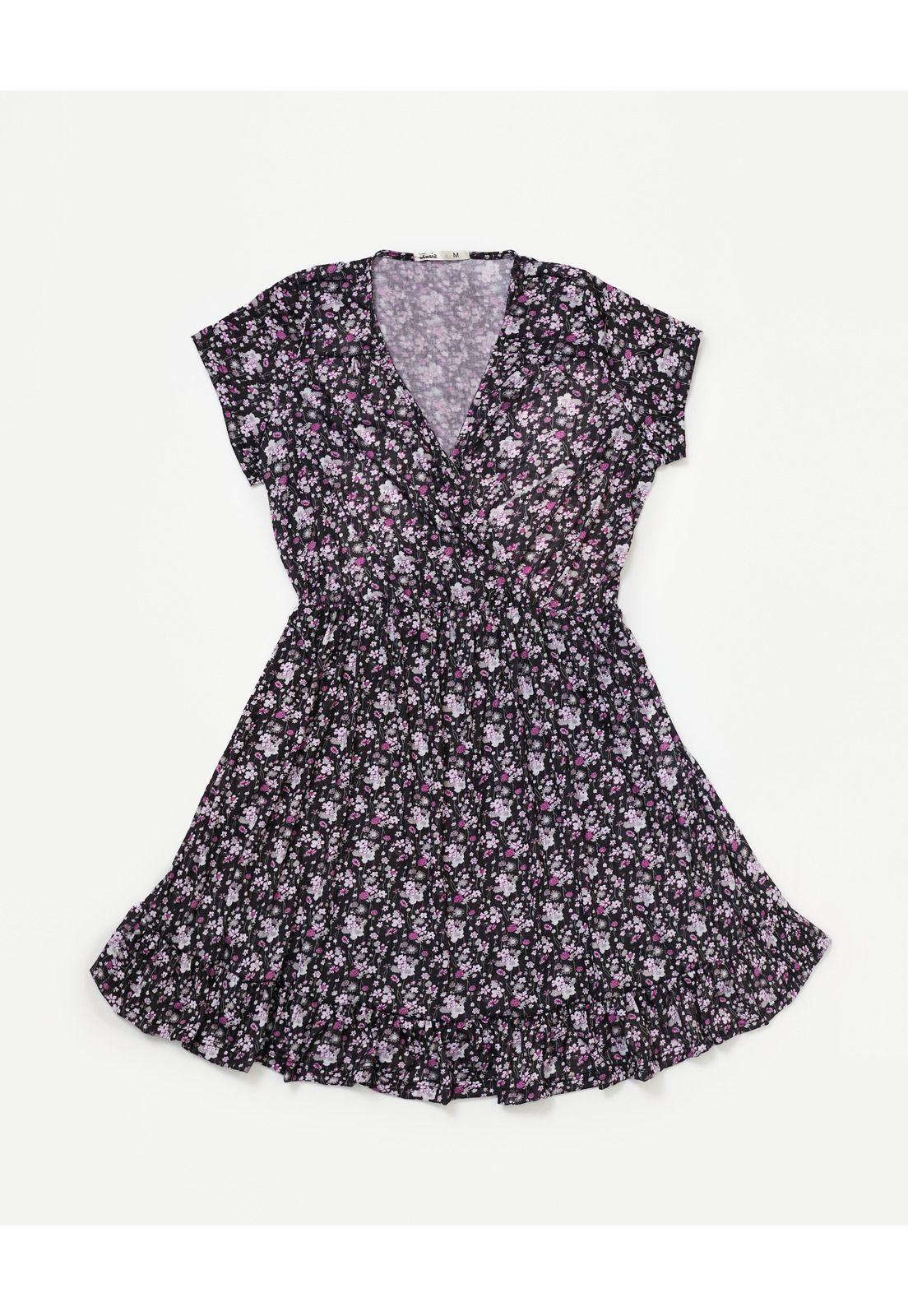 Vestido Vale Cruce Delantero Color Morado Efesis-0