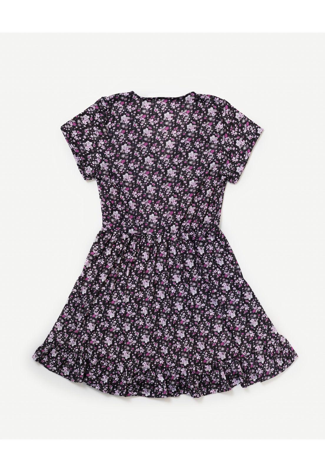 Vestido Vale Cruce Delantero Color Morado Efesis-1