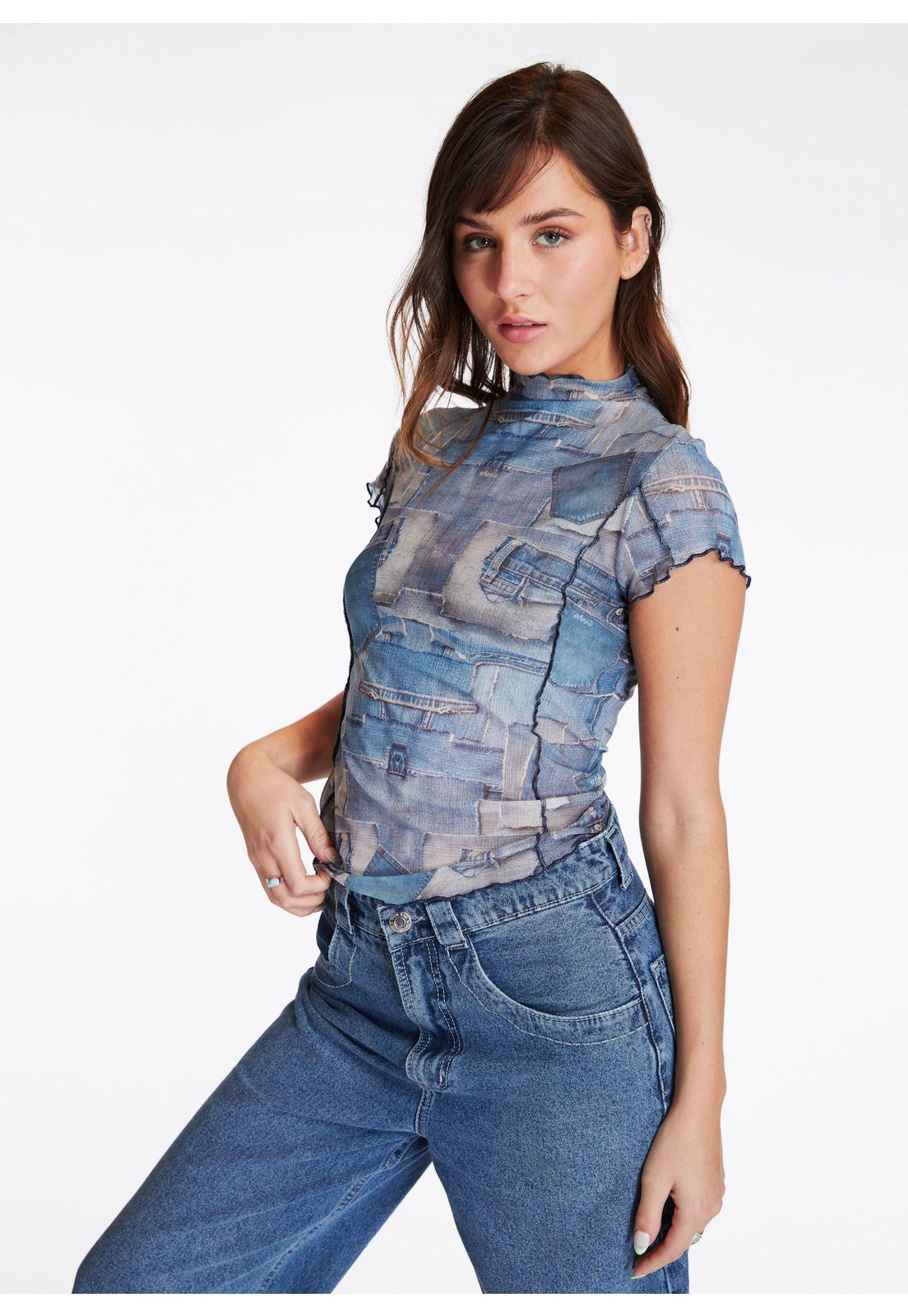 Polera Jania Crop Malla Denim Azul Efesis-2