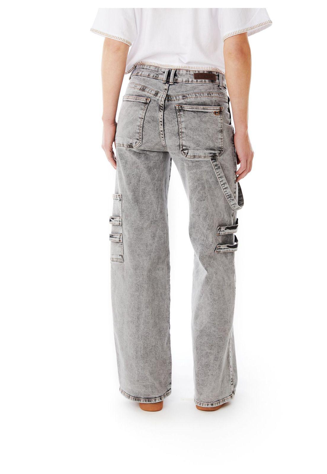 JEANS ZAHIR WIDE TRABAS BOLSILLO PARCHE GRIS EFESIS-3