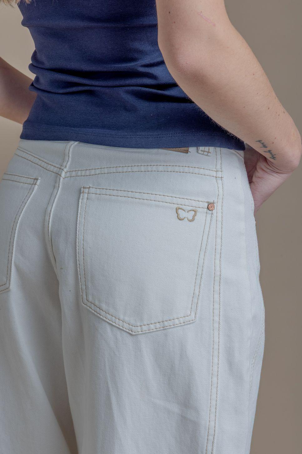 Pantalón Miletto Balloon Hilo Contratono Crudo Efesis-5