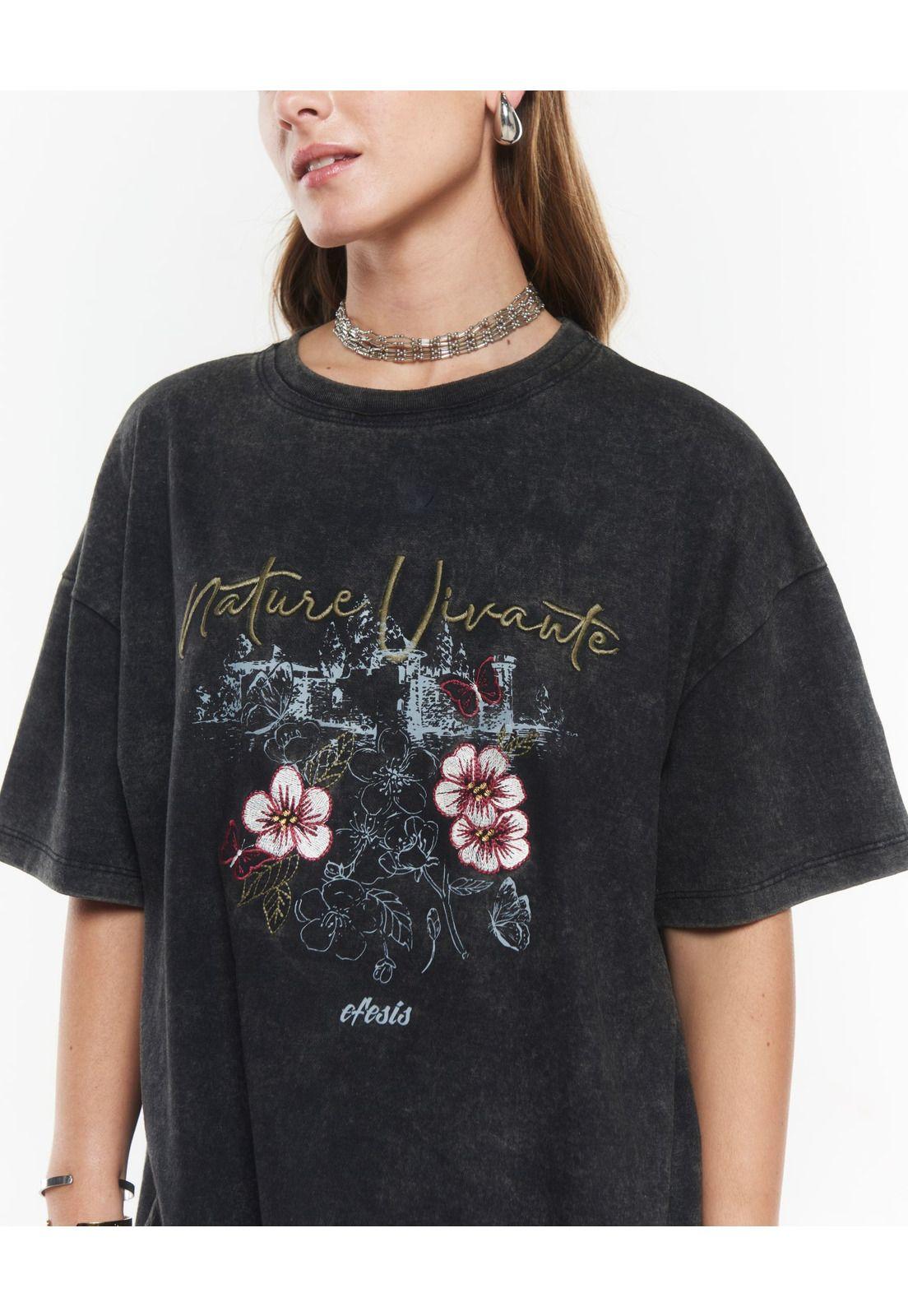 POLERA DICKY OVERSIZE GRAVILLADO Y BORDADO GRAFITO EFESIS-4