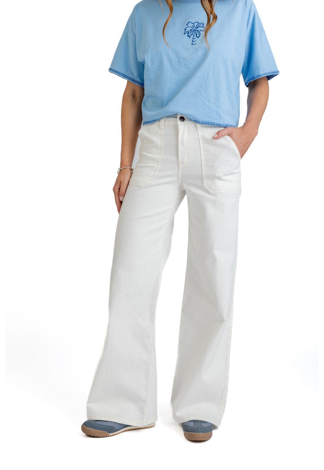 PANTALÓN ZOE PALAZZO BOLSILLO PARCHE BLANCO EFESIS-1