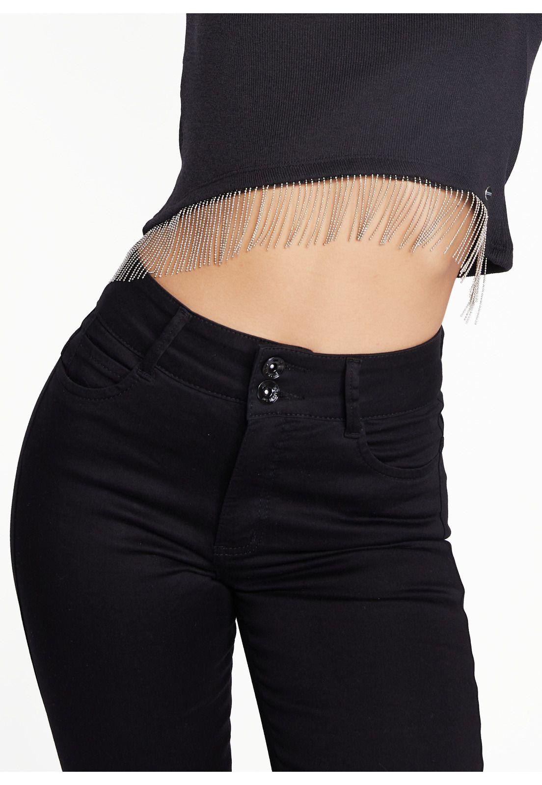 Polera Ingrid Crop Ruedo Asimetrico Negro Efesis-1
