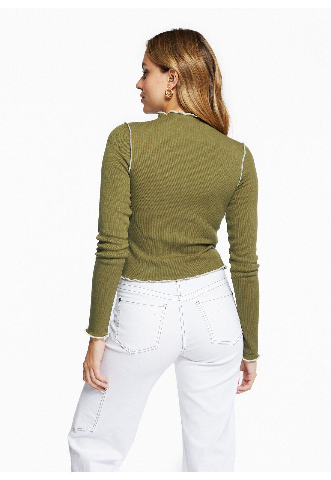 Polera Bruna Regular Rulet Contratono Verde Efesis-2