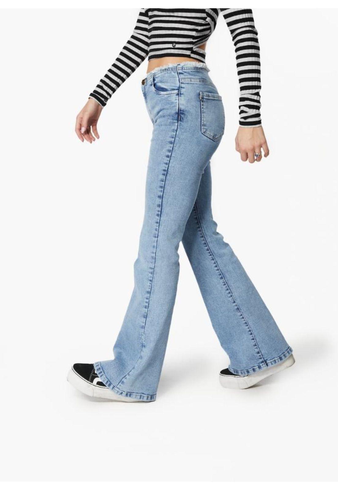 JEANS PRETY LIGHT FLARE SIN PRETINA C/ DESFLECADO-2