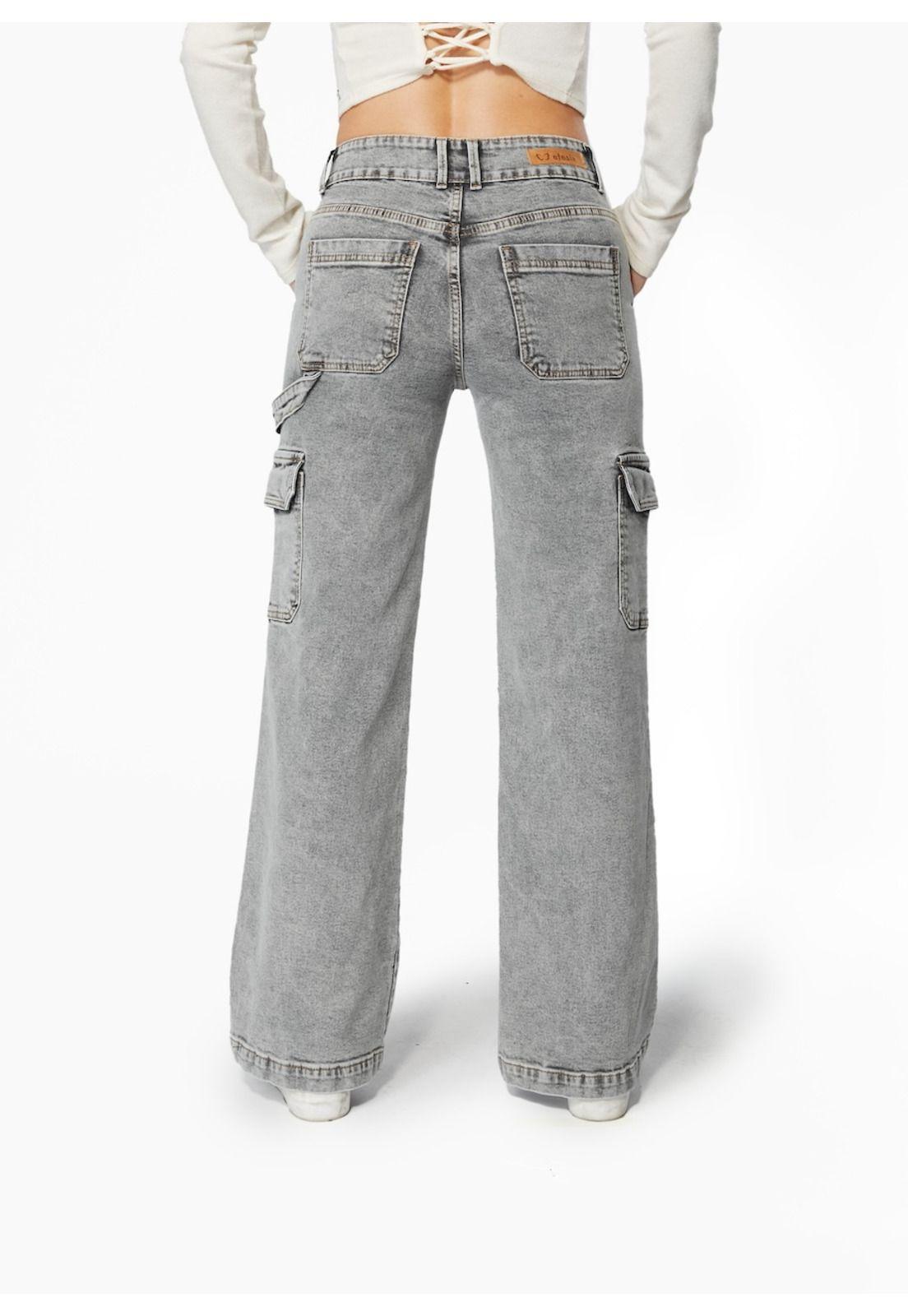 JEANS NAOS PALAZZO CARGO GREY-3