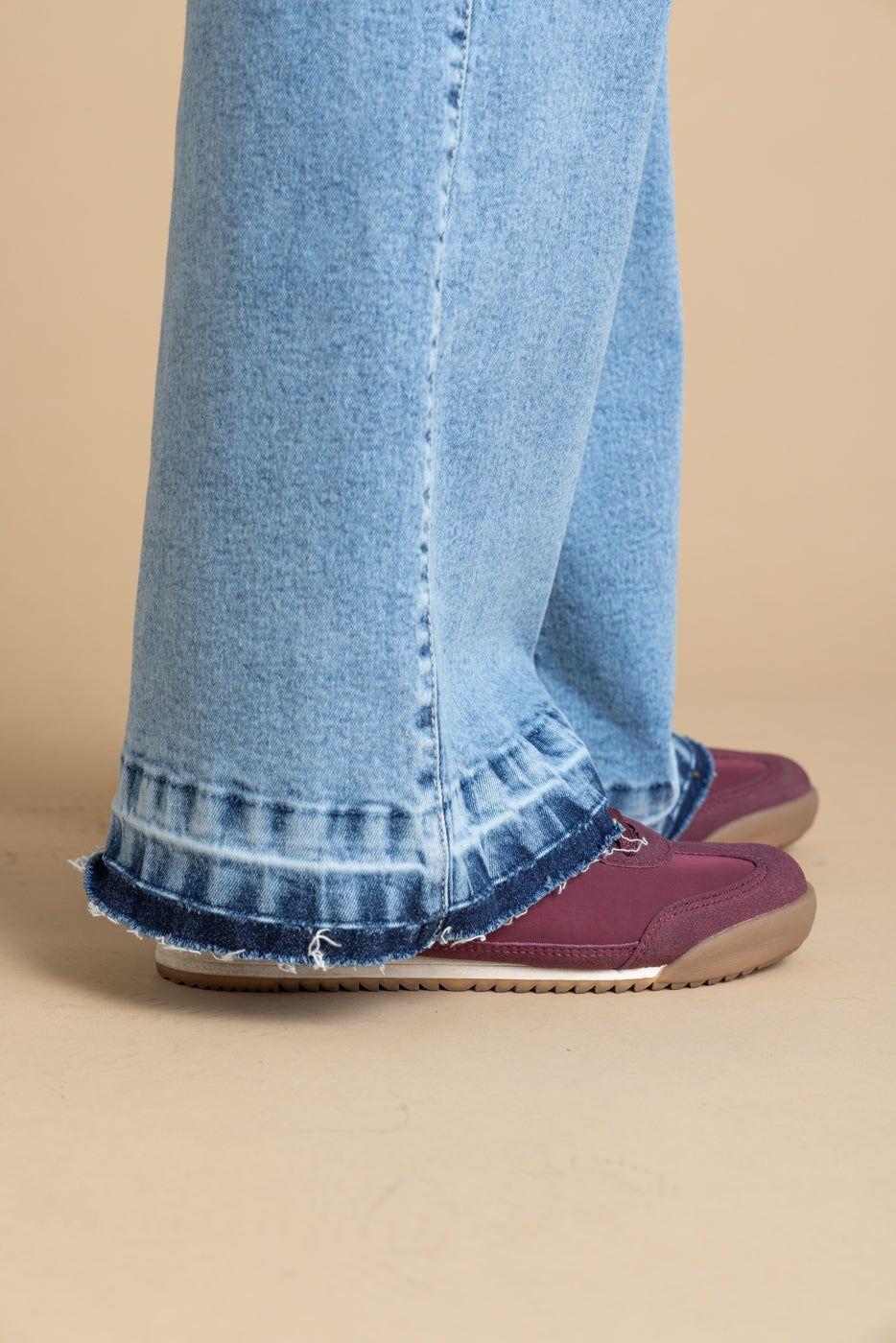 Jeans MIzar Wide Basta Desflecada Azul Efesis-4