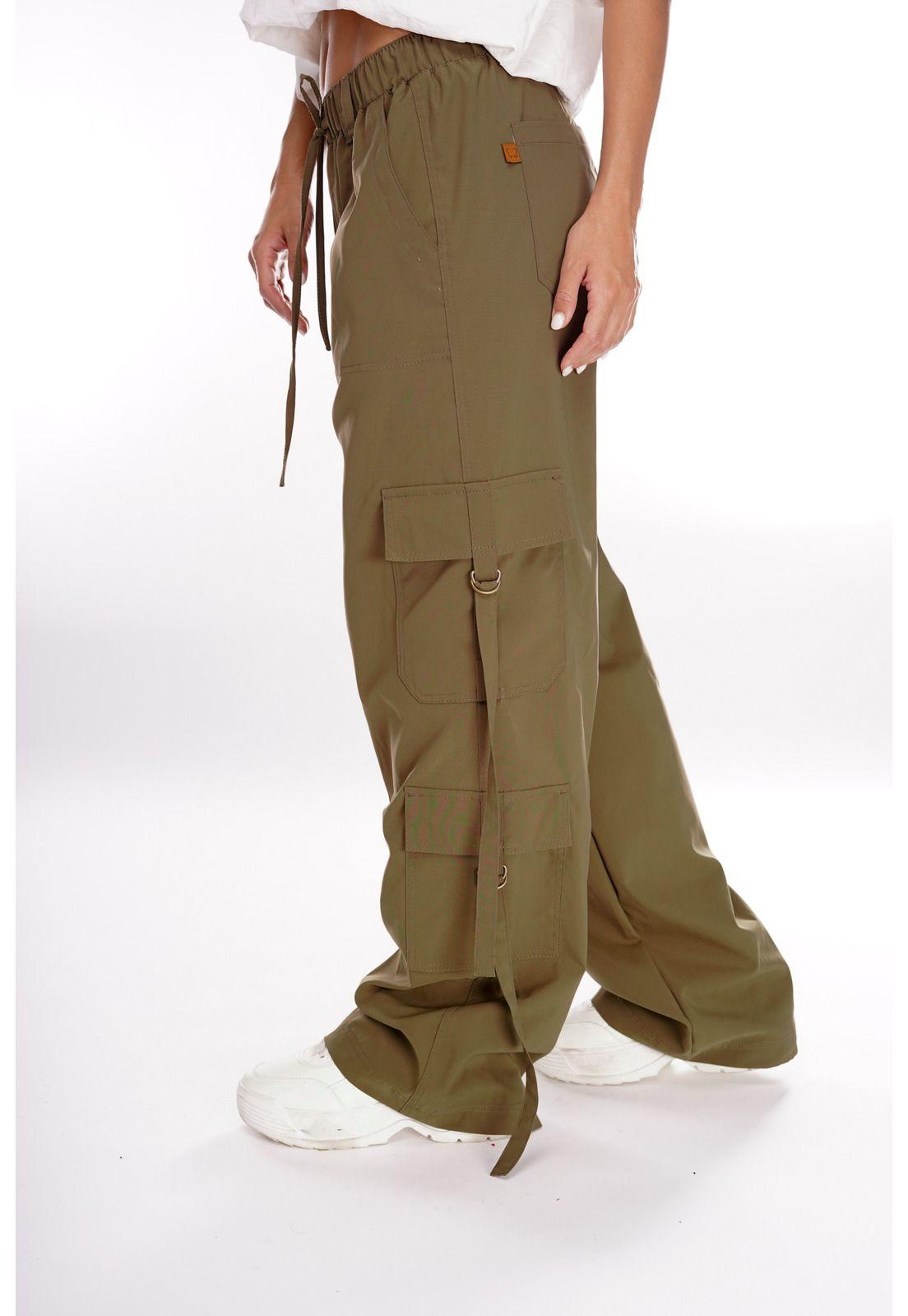 PANTALÓN DINCO WIDE CARGO PRETINA ELASTICADA-2