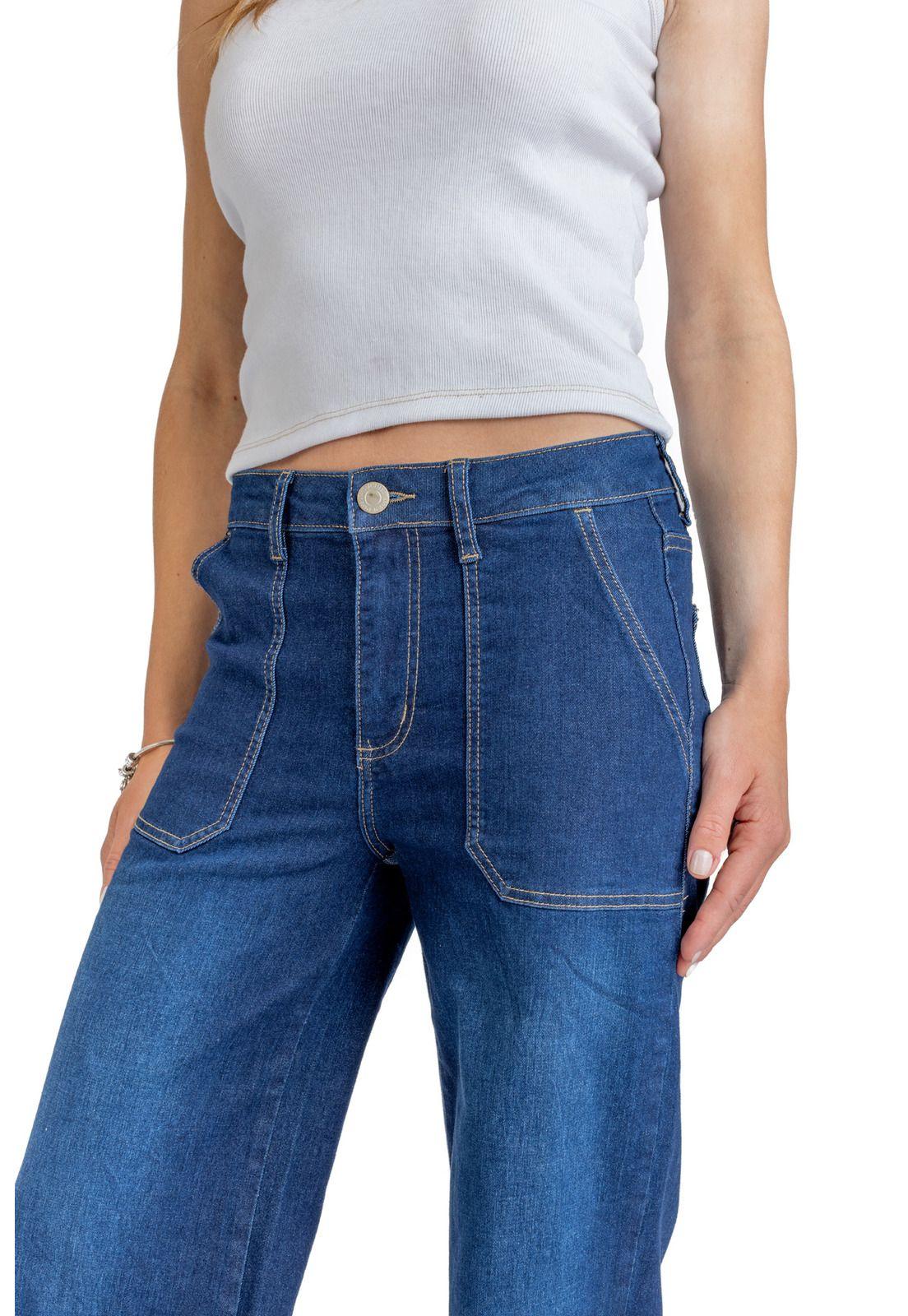 JEANS ZOE PALAZZO BOLSILLO PARCHE AZUL EFESIS-4