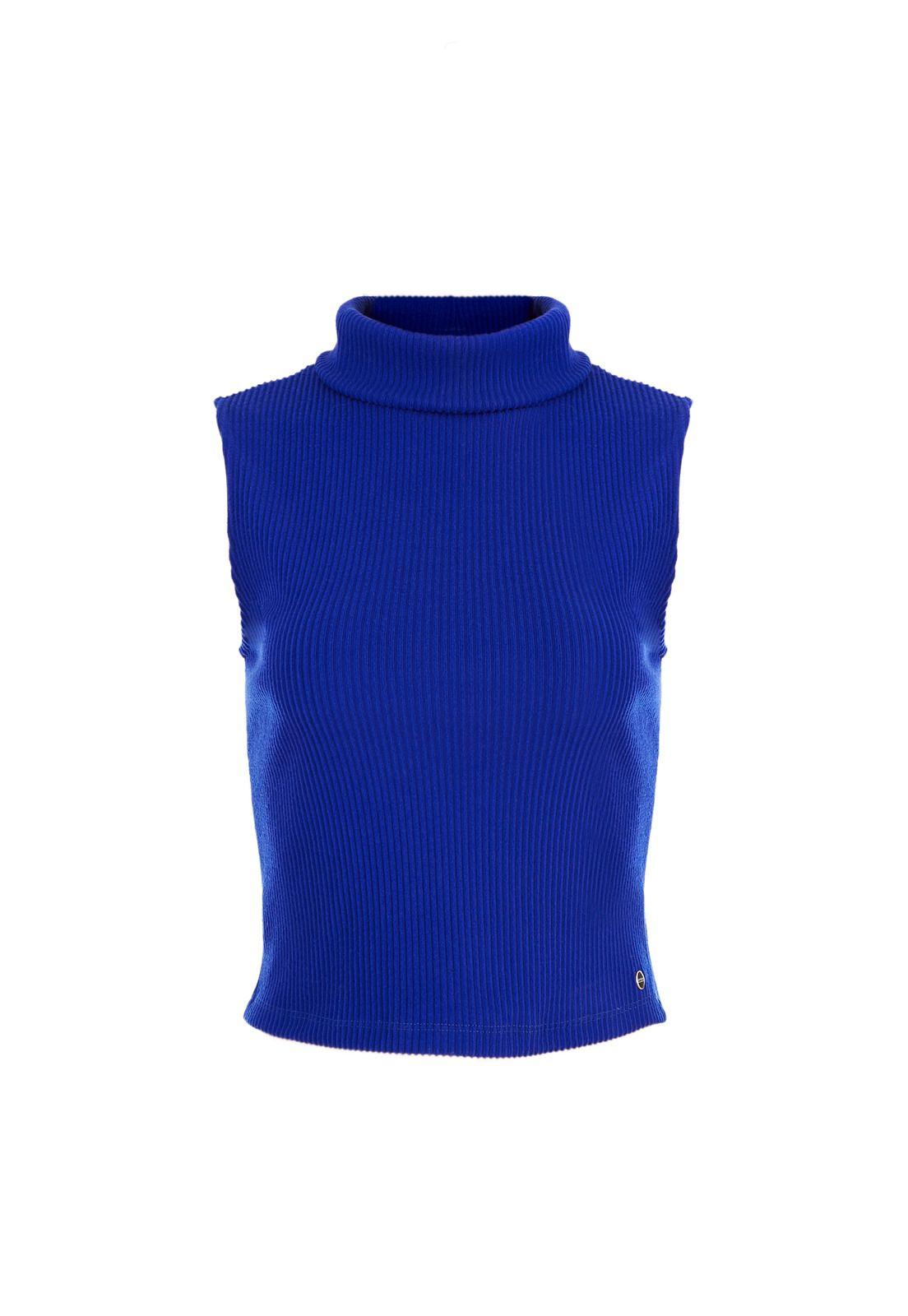 Sweater Atenea Cuello Alto Azul Efesis-2