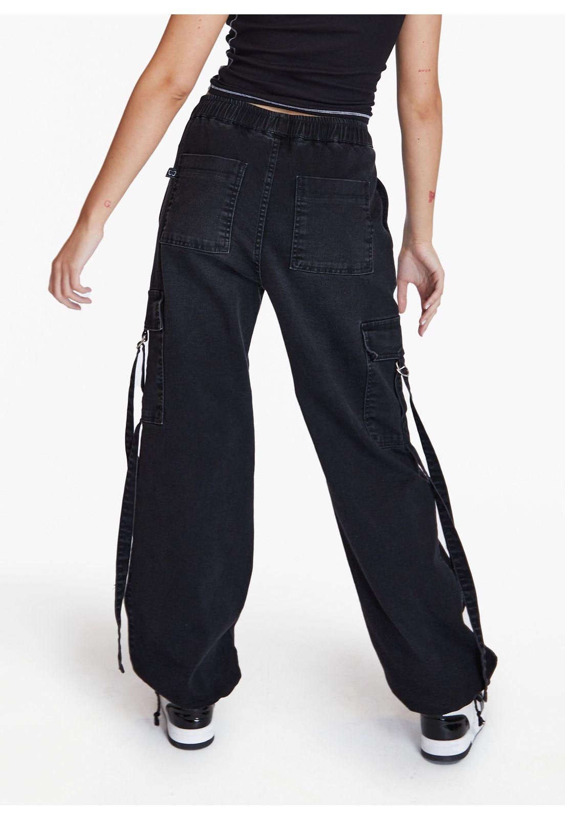 Jeans Geel Parachute Cargo Negro Efesis-2