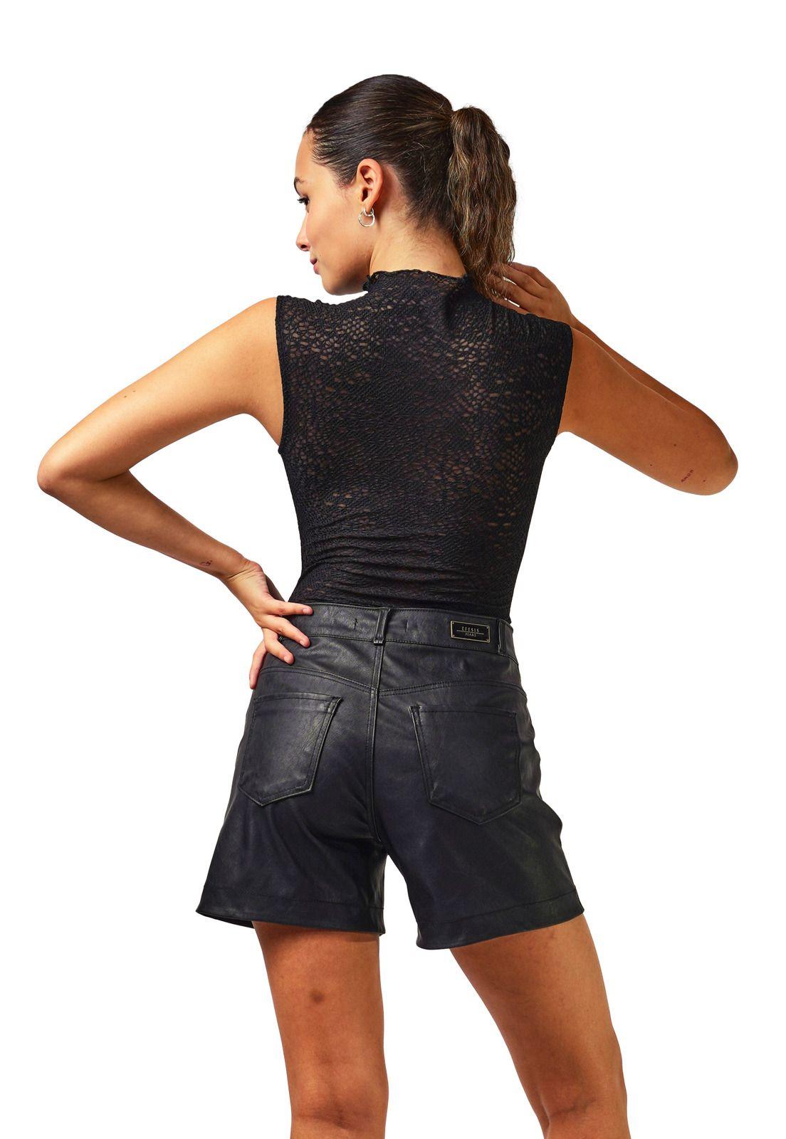 Body Atenas Sin Mangas Encaje Negro Efesis-2