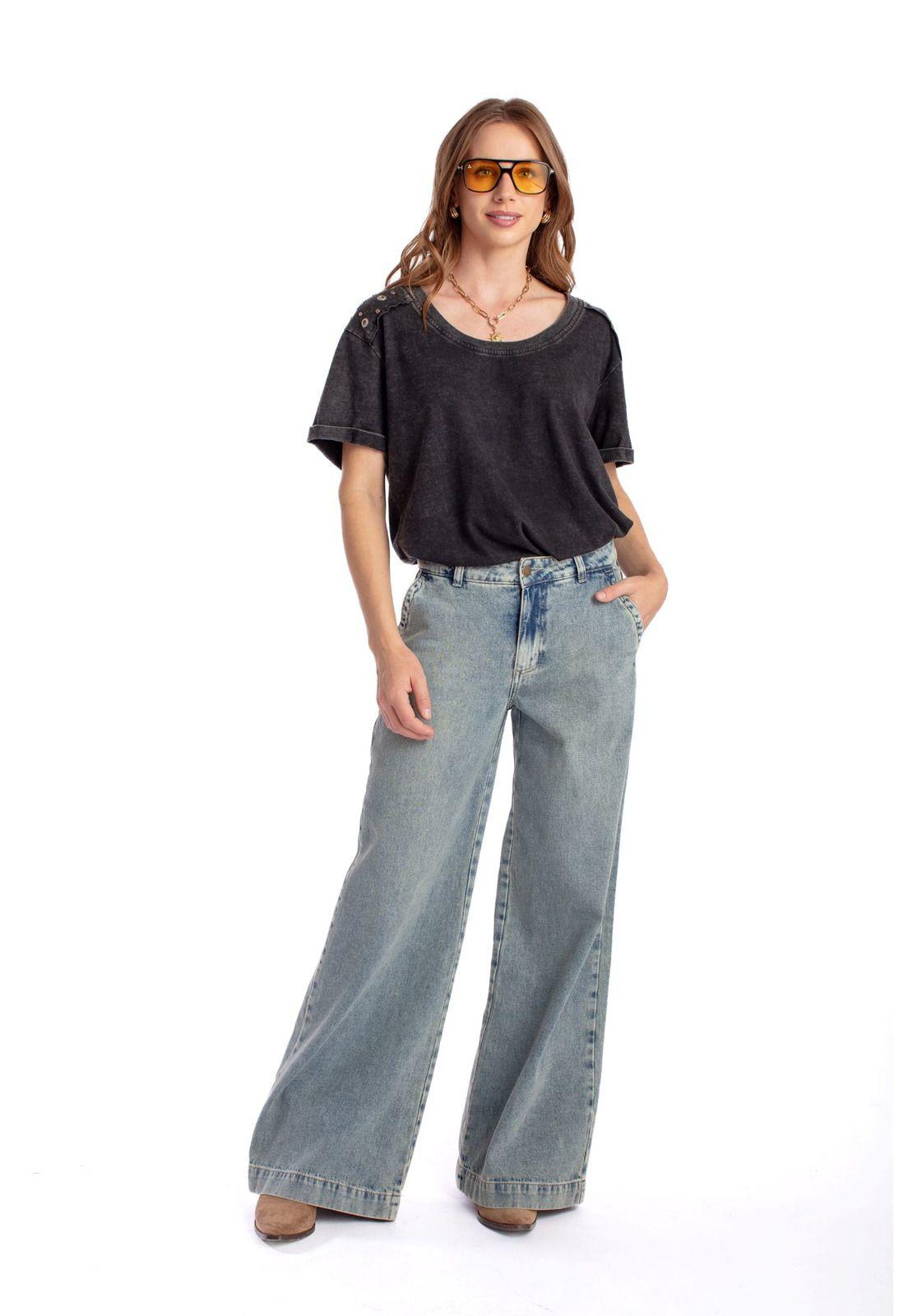 JEANS DEKA PALAZZO BOLSILLO TAPETAS SOBRETEÑIDO AZUL EFESIS-0