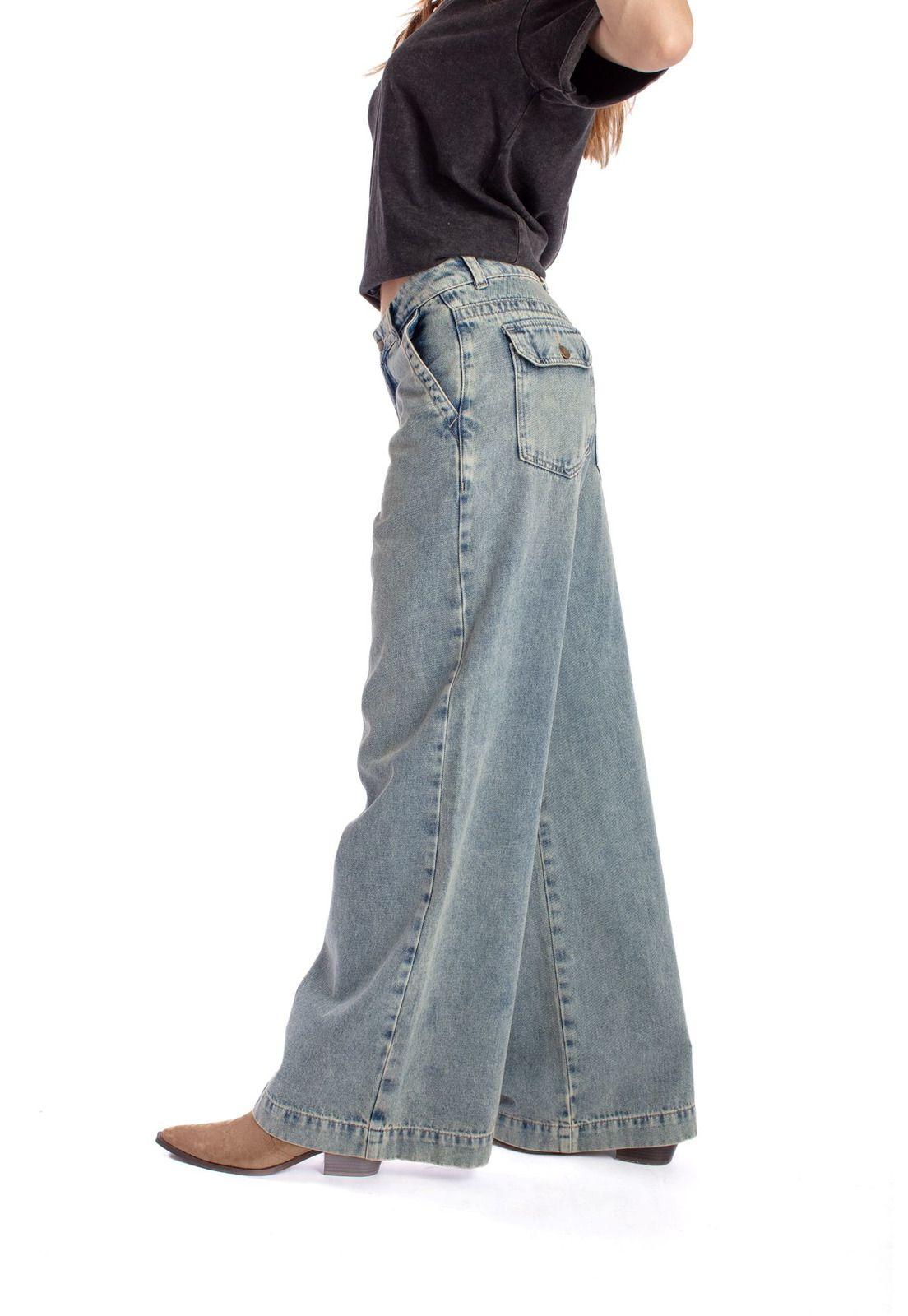 JEANS DEKA PALAZZO BOLSILLO TAPETAS SOBRETEÑIDO AZUL EFESIS-2