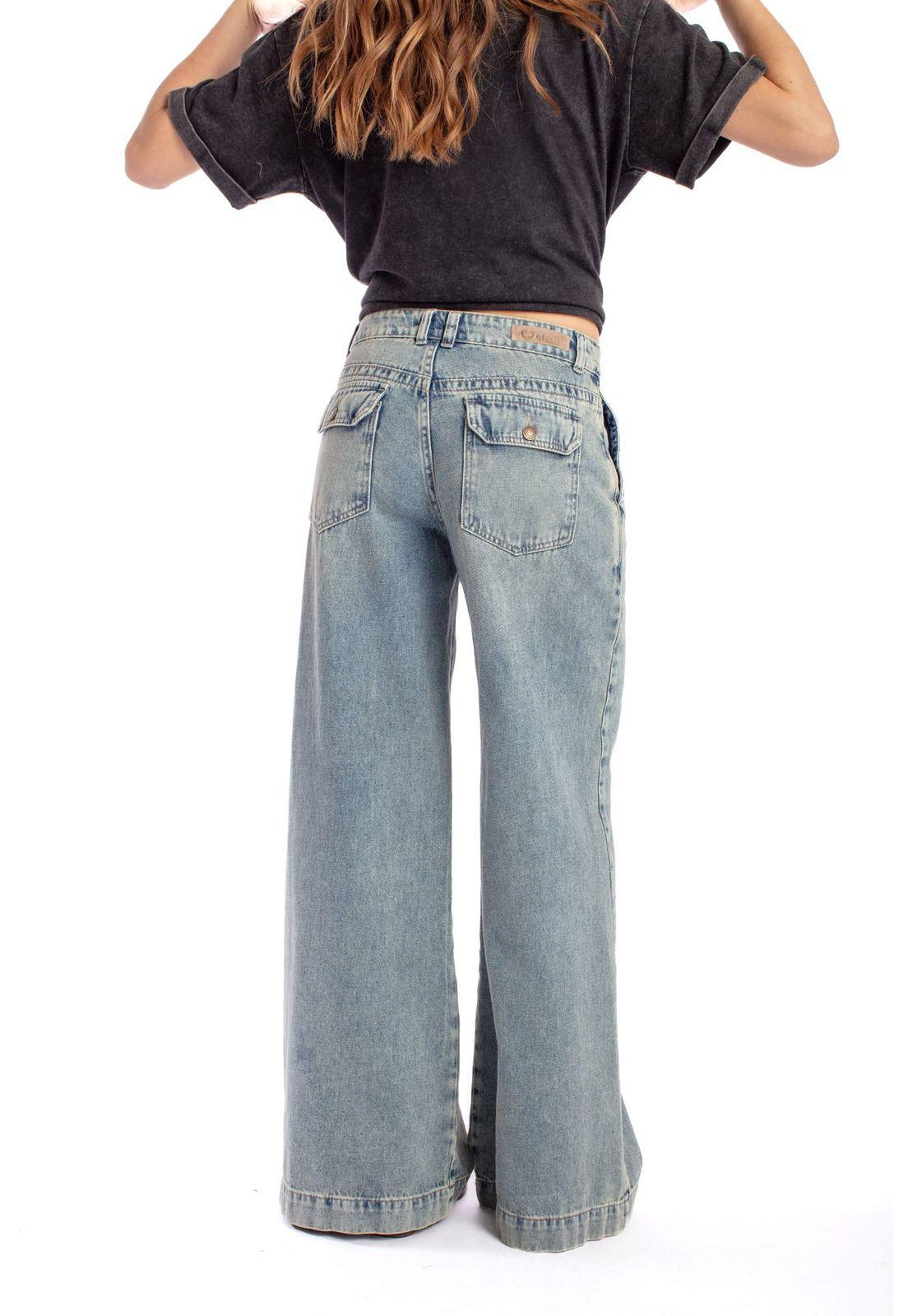 JEANS DEKA PALAZZO BOLSILLO TAPETAS SOBRETEÑIDO AZUL EFESIS-3