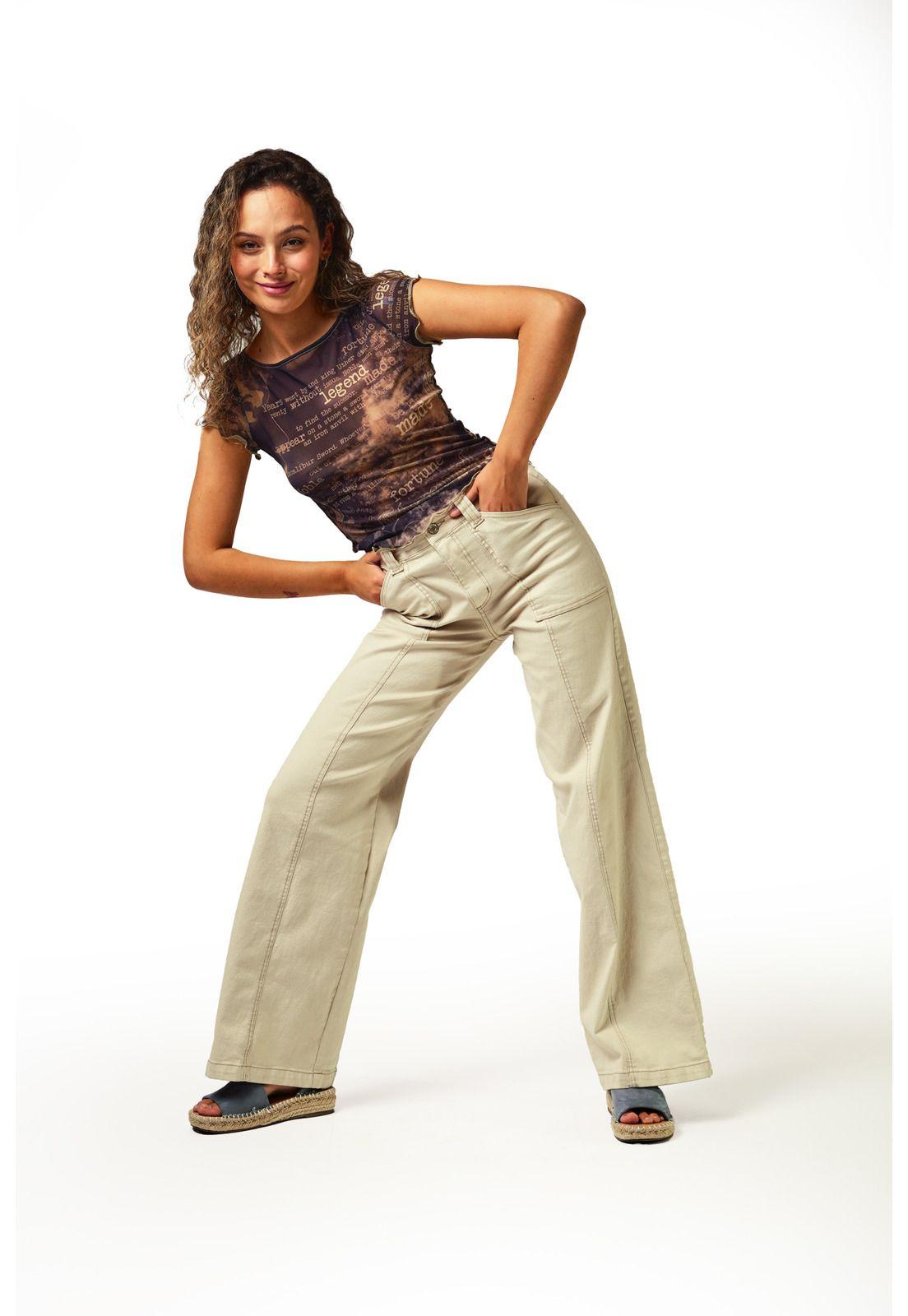 Polera Georgia Crop Malla Estampado Corte Mangas Negro Efesis-4