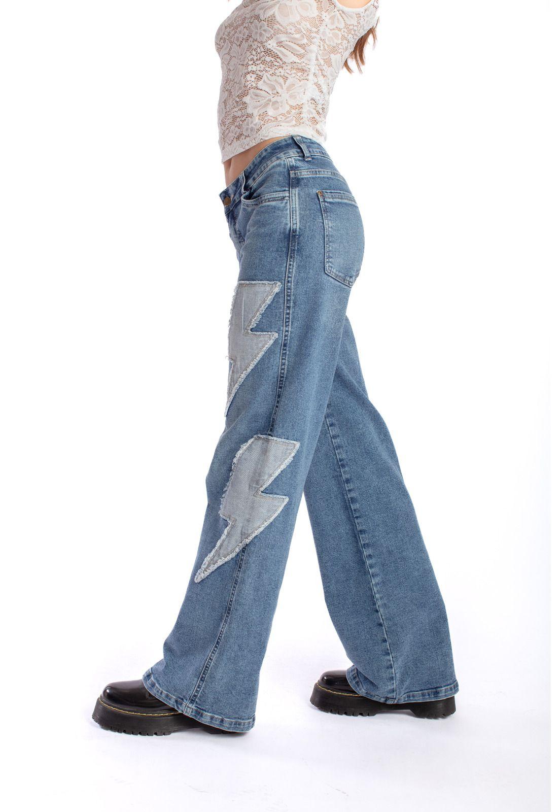 JEANS CHER WIDE PARCHE RAYOS REVEZ TELA AZUL EFESIS-2
