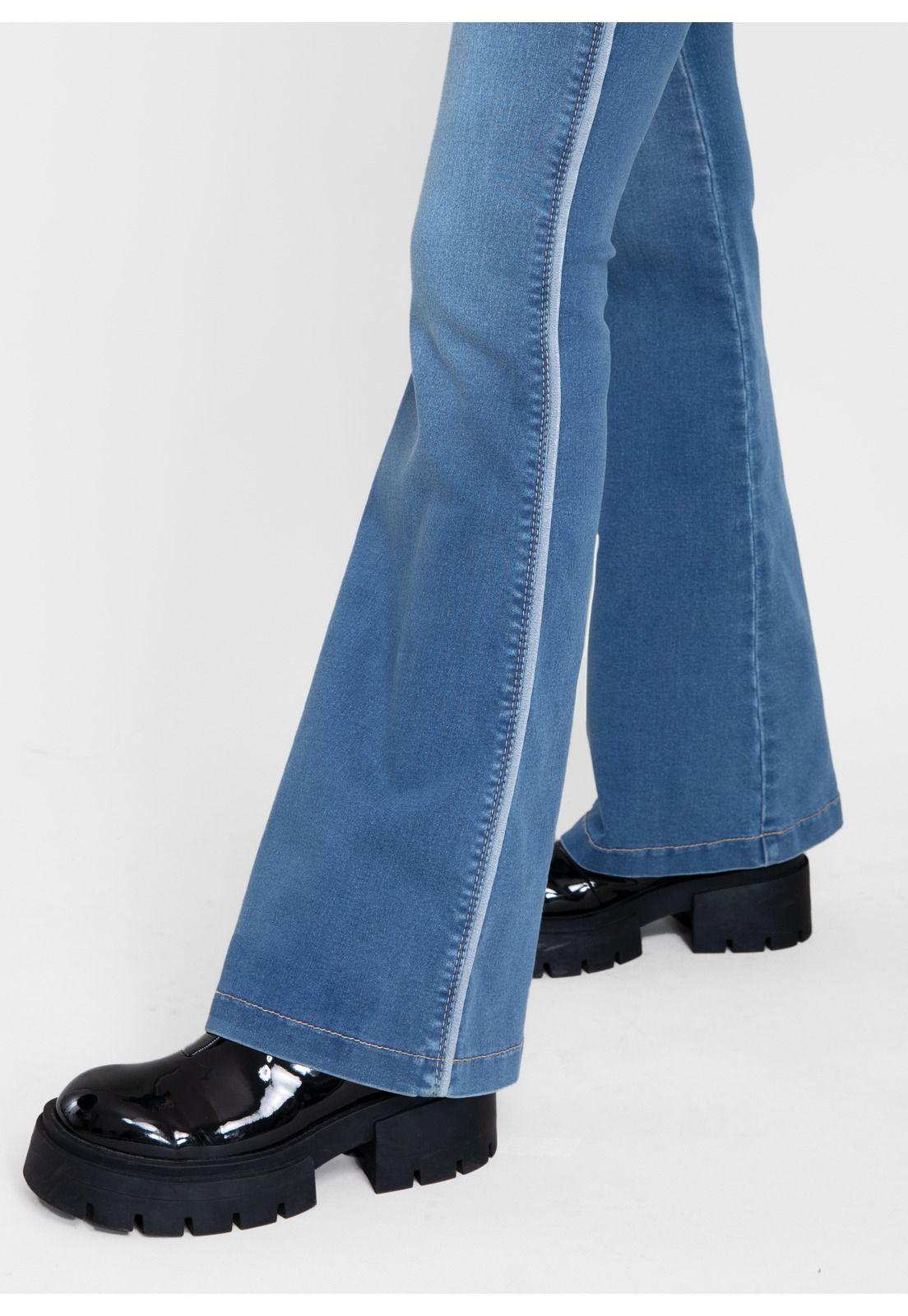 Jeans Mira Flare Vivo Costado Azul Efesis-2