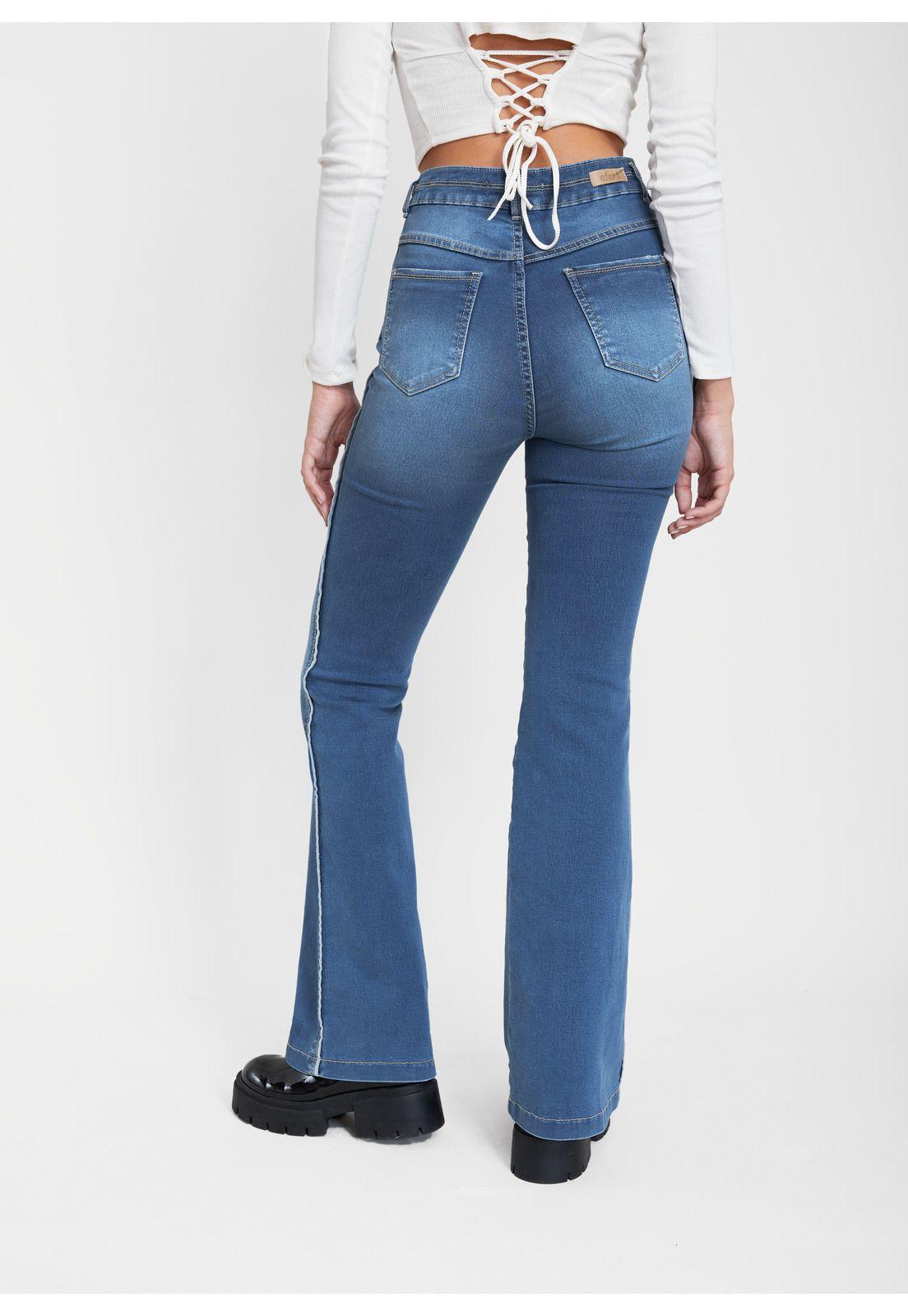 Jeans Mira Flare Vivo Costado Azul Efesis-3