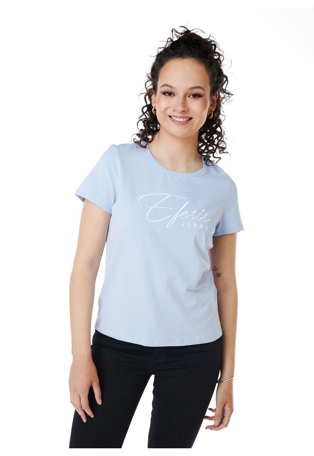POLERA ANNIE REGULAR ESTAMPADO Y BORDADO CELESTE EFESIS-3