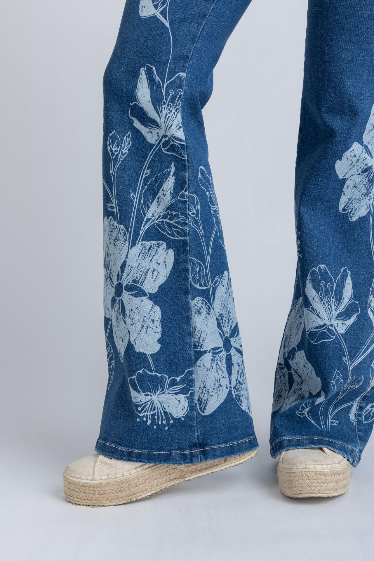 JEANS FLORE FLARE CORROSIVO AZUL EFESIS-1