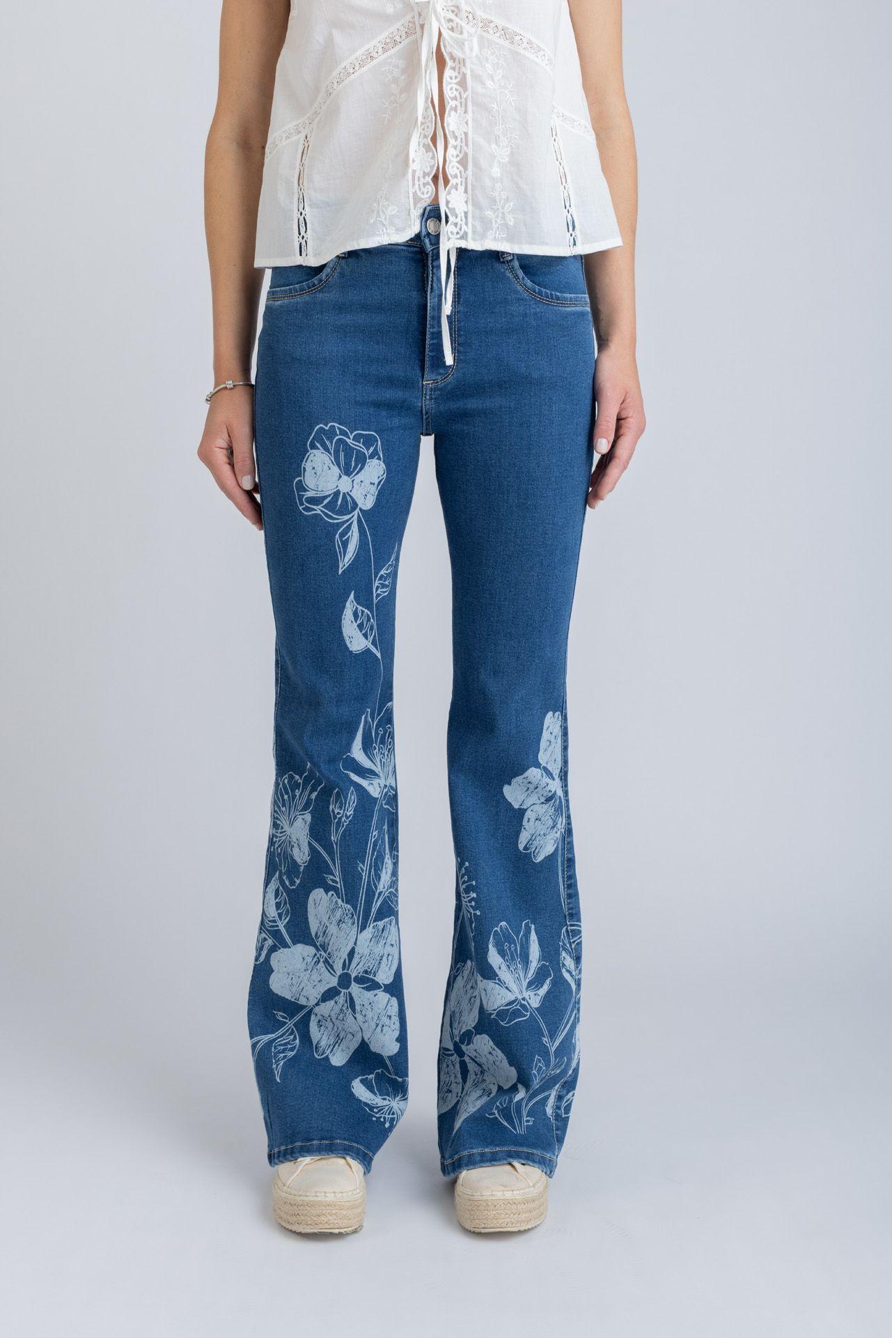 JEANS FLORE FLARE CORROSIVO AZUL EFESIS-2