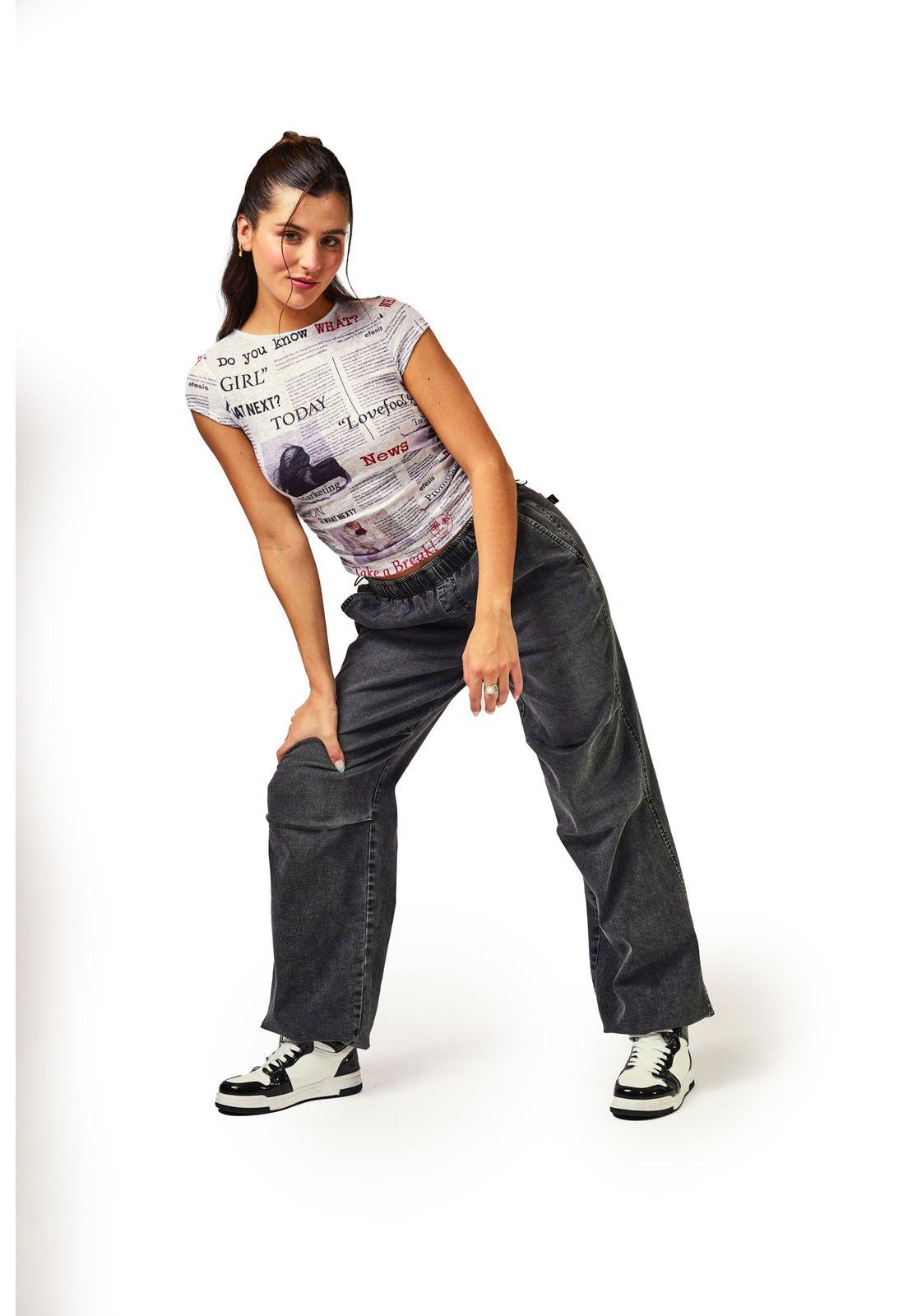 Jeans Jacinta Parachute Pretina Elasticada Negro Efesis-0